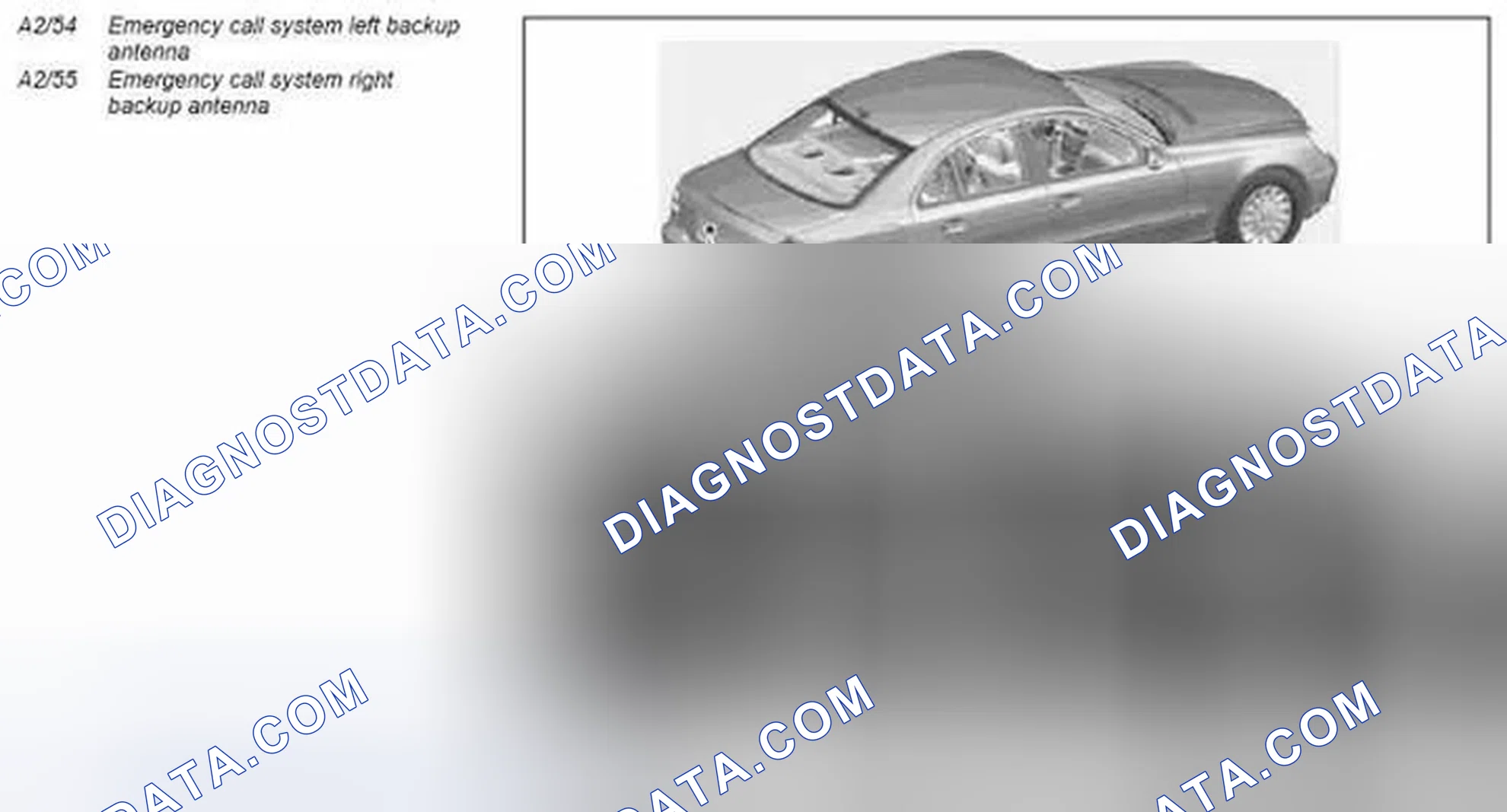 Scheme 350: TELE AID backup antenna, component description - GF82.95-P-4104TMB