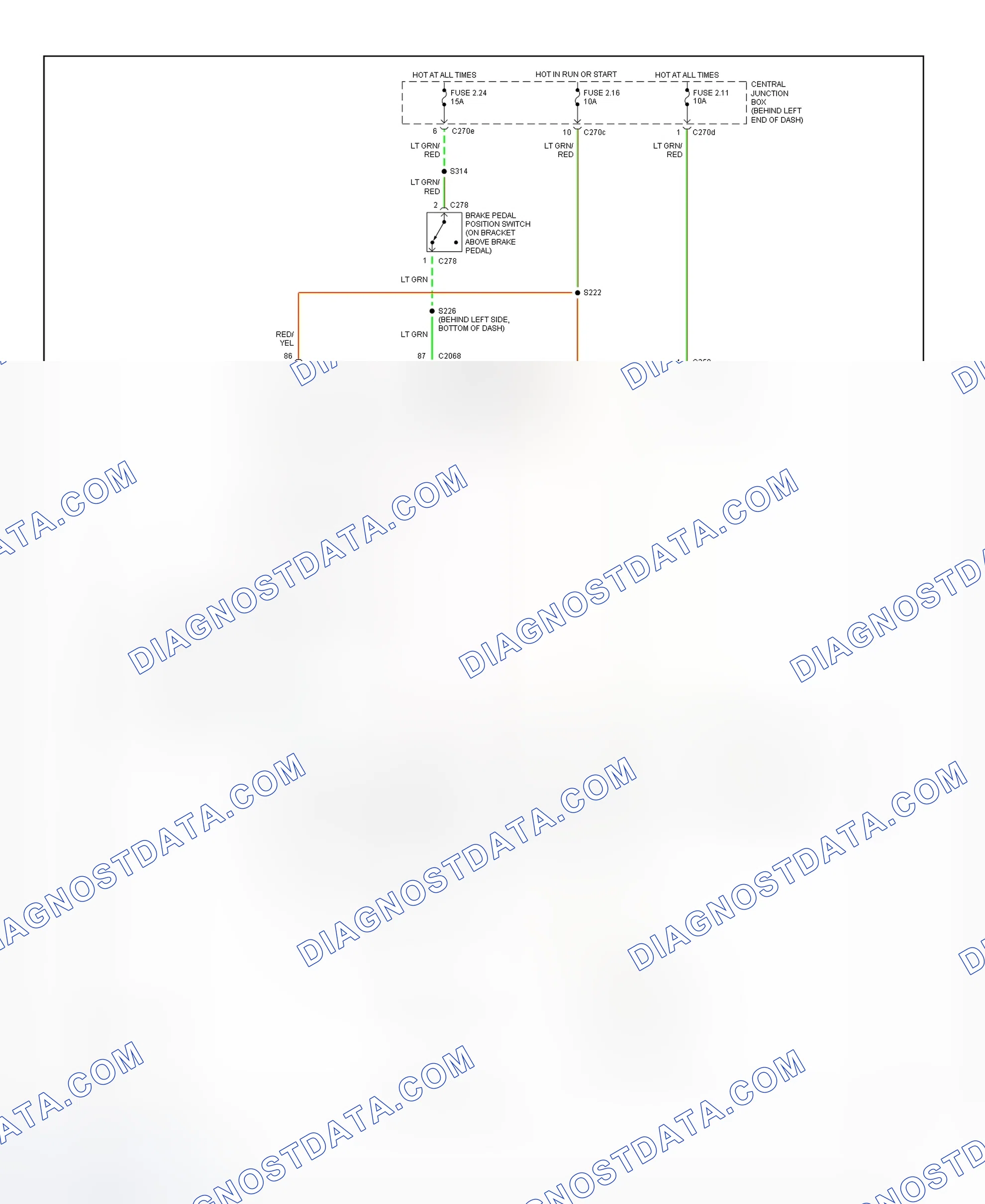 Fig. 194: Shift Interlock System Wiring Diagram (2001 Escape)