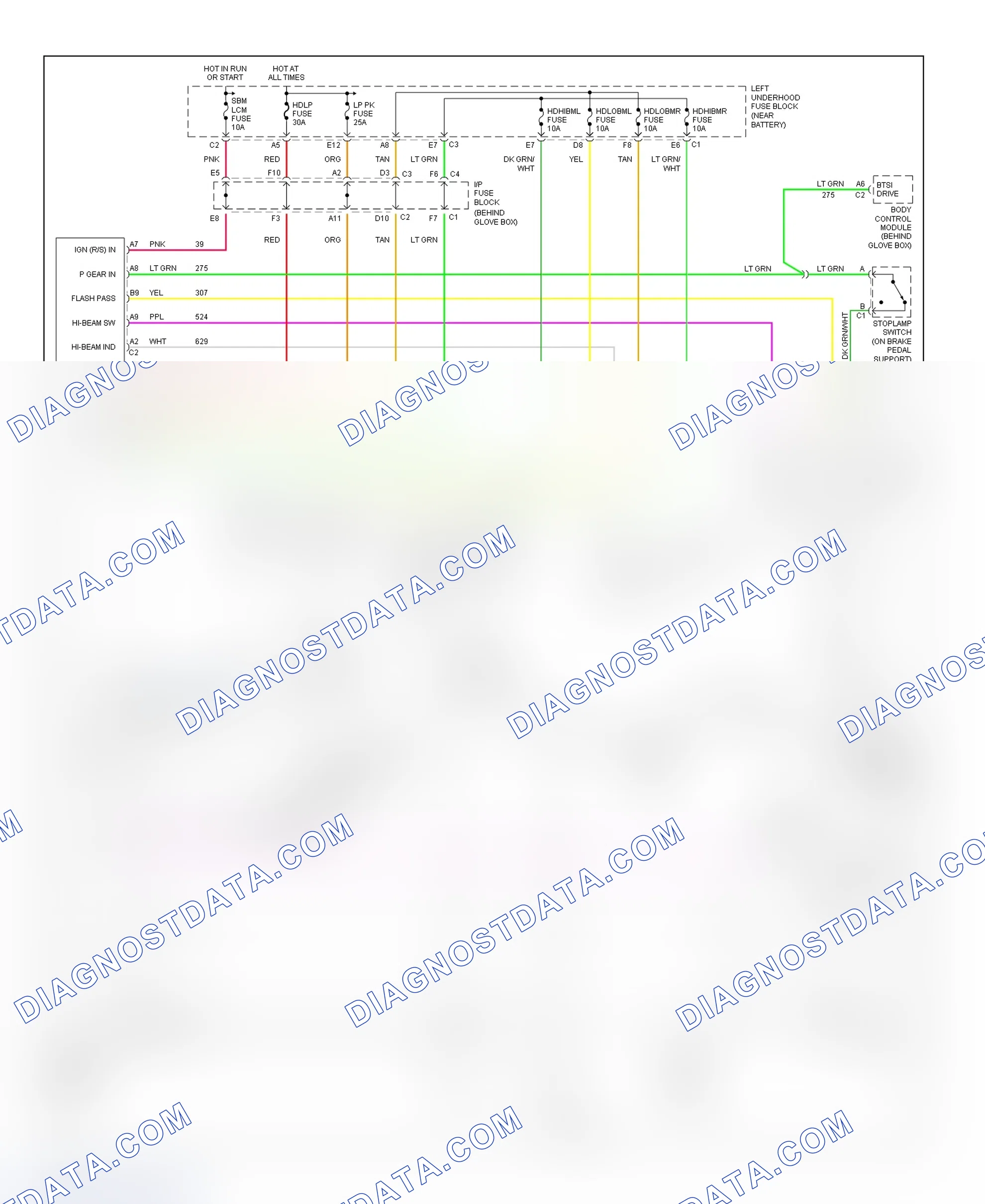 Scheme 29: Headlight Systems & Daytime Running Lights Wiring Diagram (Park Avenue)