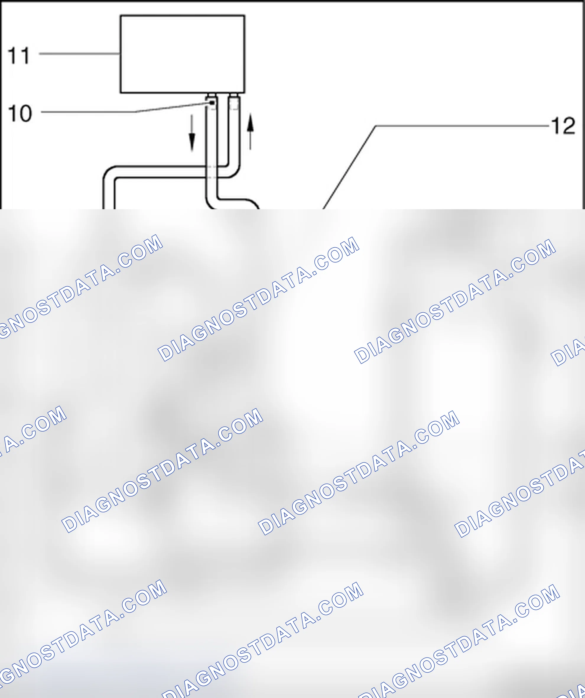 Scheme 623: Coolant hose connection diagram
