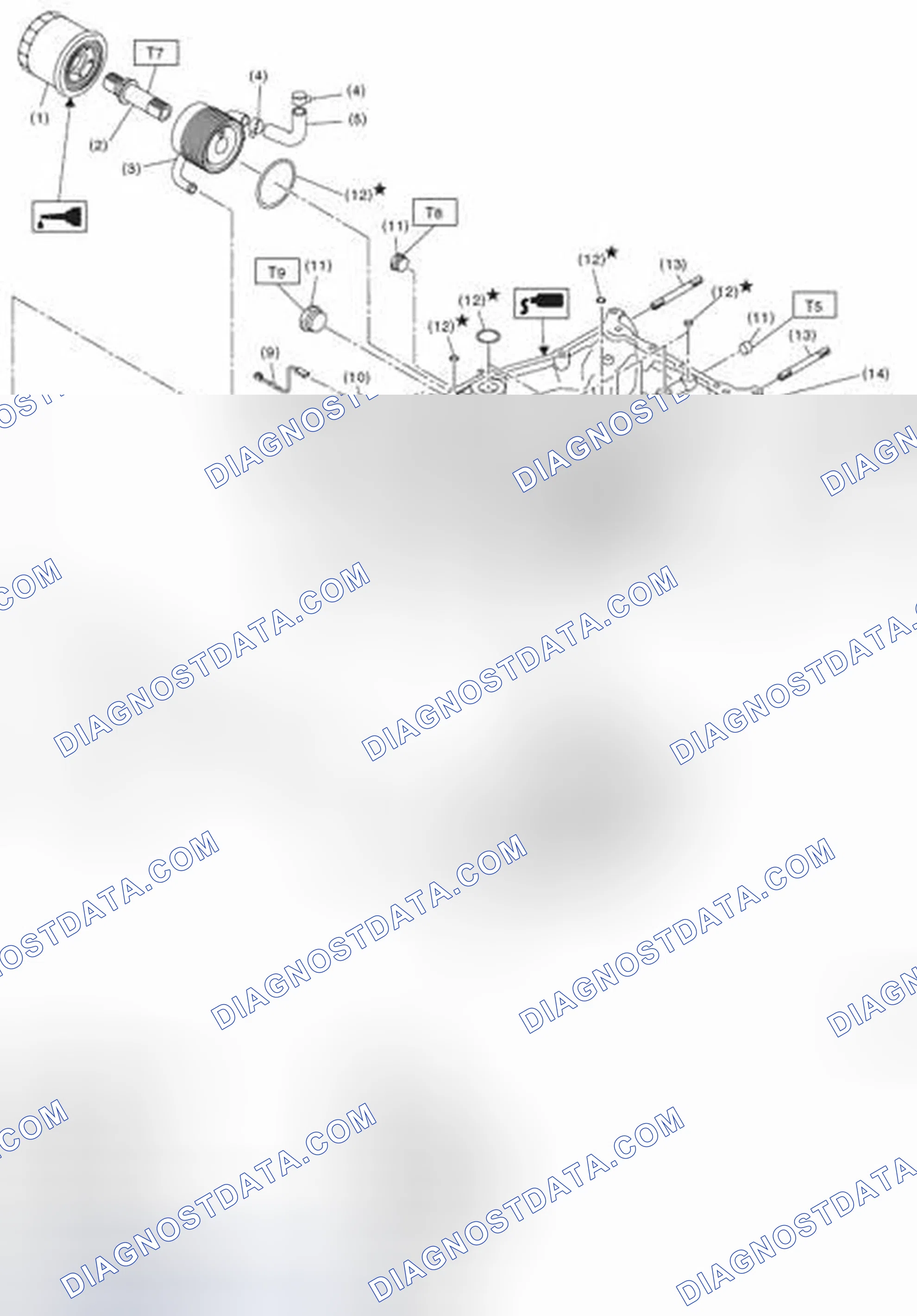 Scheme 46: OIL PAN UPPER, OIL COOLER, AND OIL FILTER