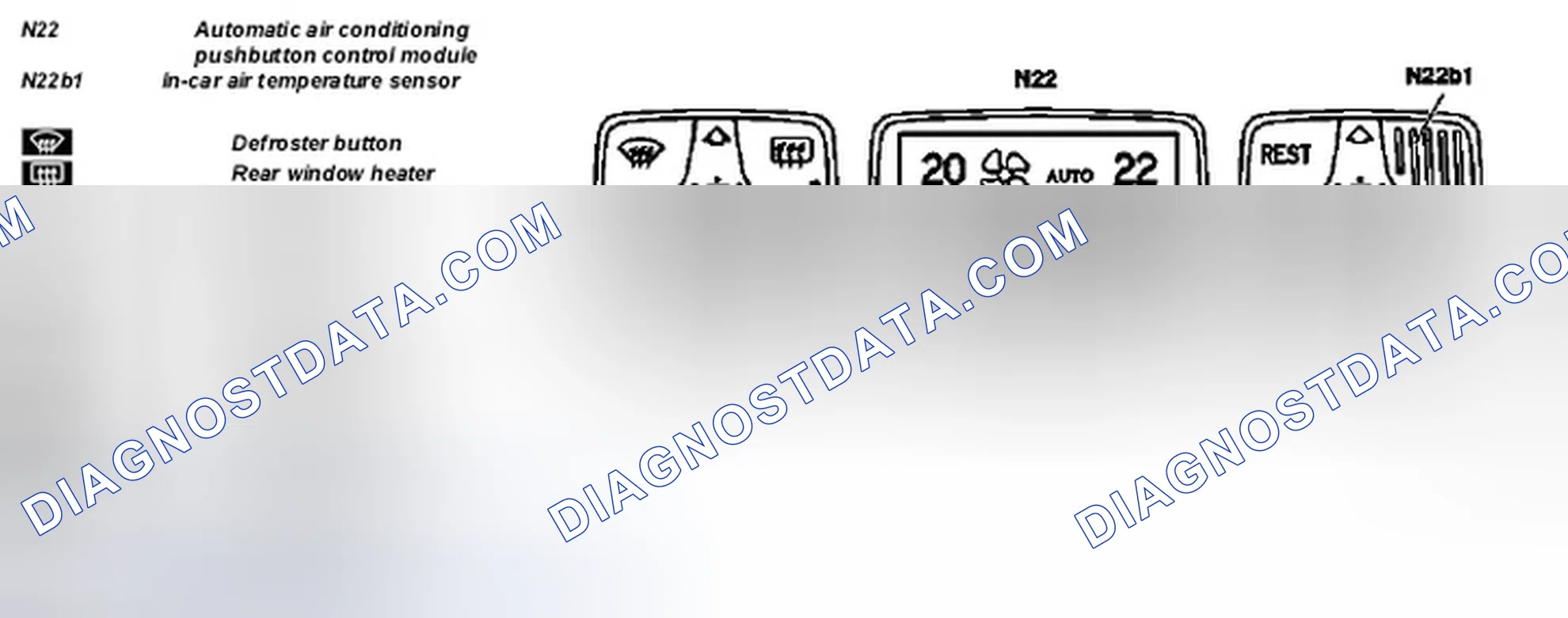 Scheme 120: Identifying Automatic A/C Pushbutton Control Module And In-Car Temperature Sensor (As Of 1.6.01)