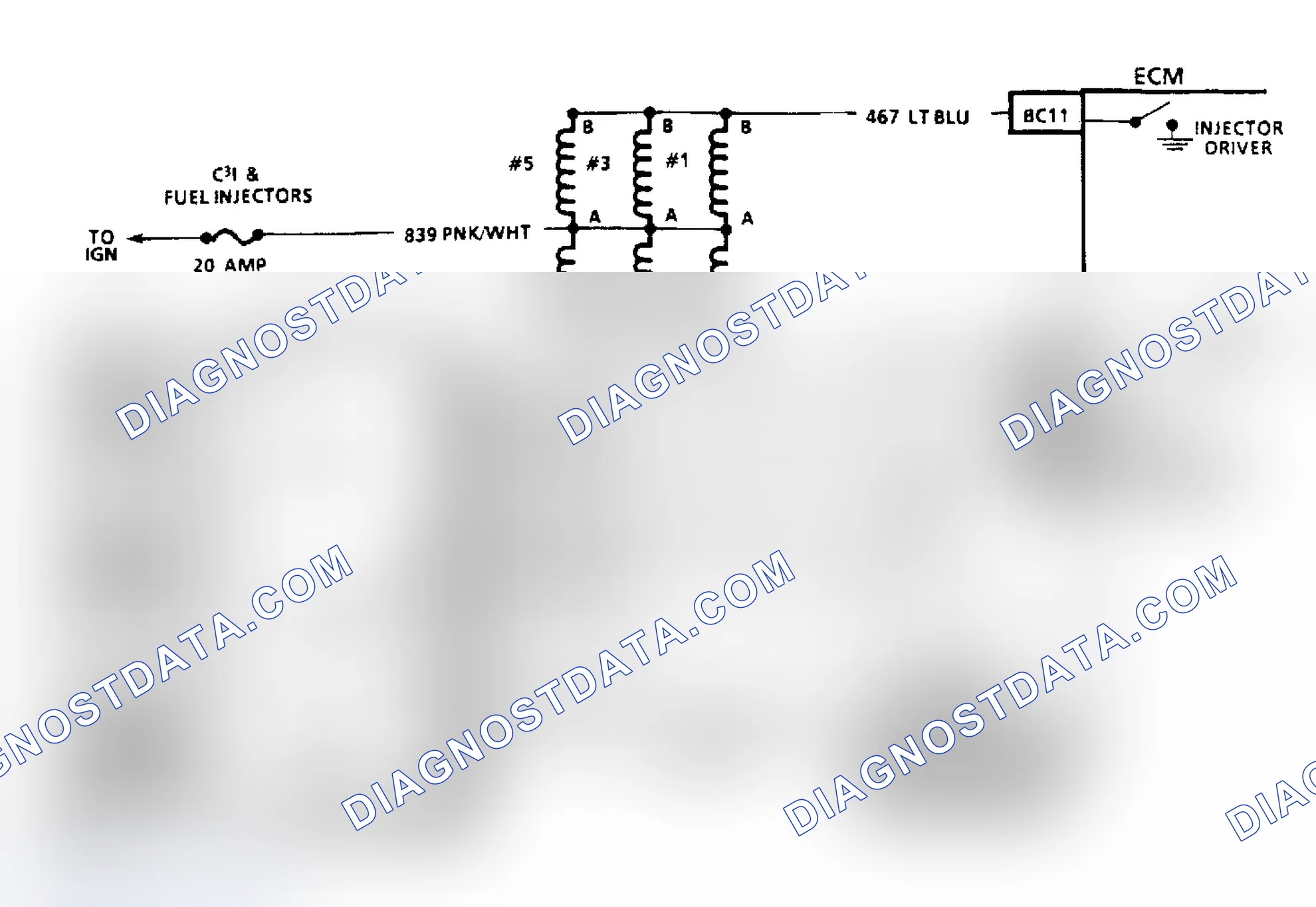 Scheme 483: Chart C4H1 Schematic, C3I Misfire At Idle (3.3L "A" Body)