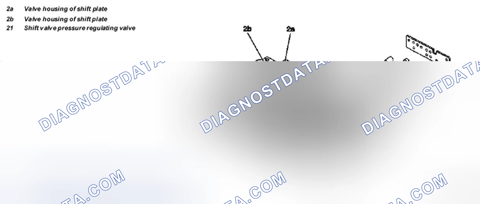 Scheme 370: Identifying Valve Housing Of Shift Plate, Working Pressure Regulating Valve