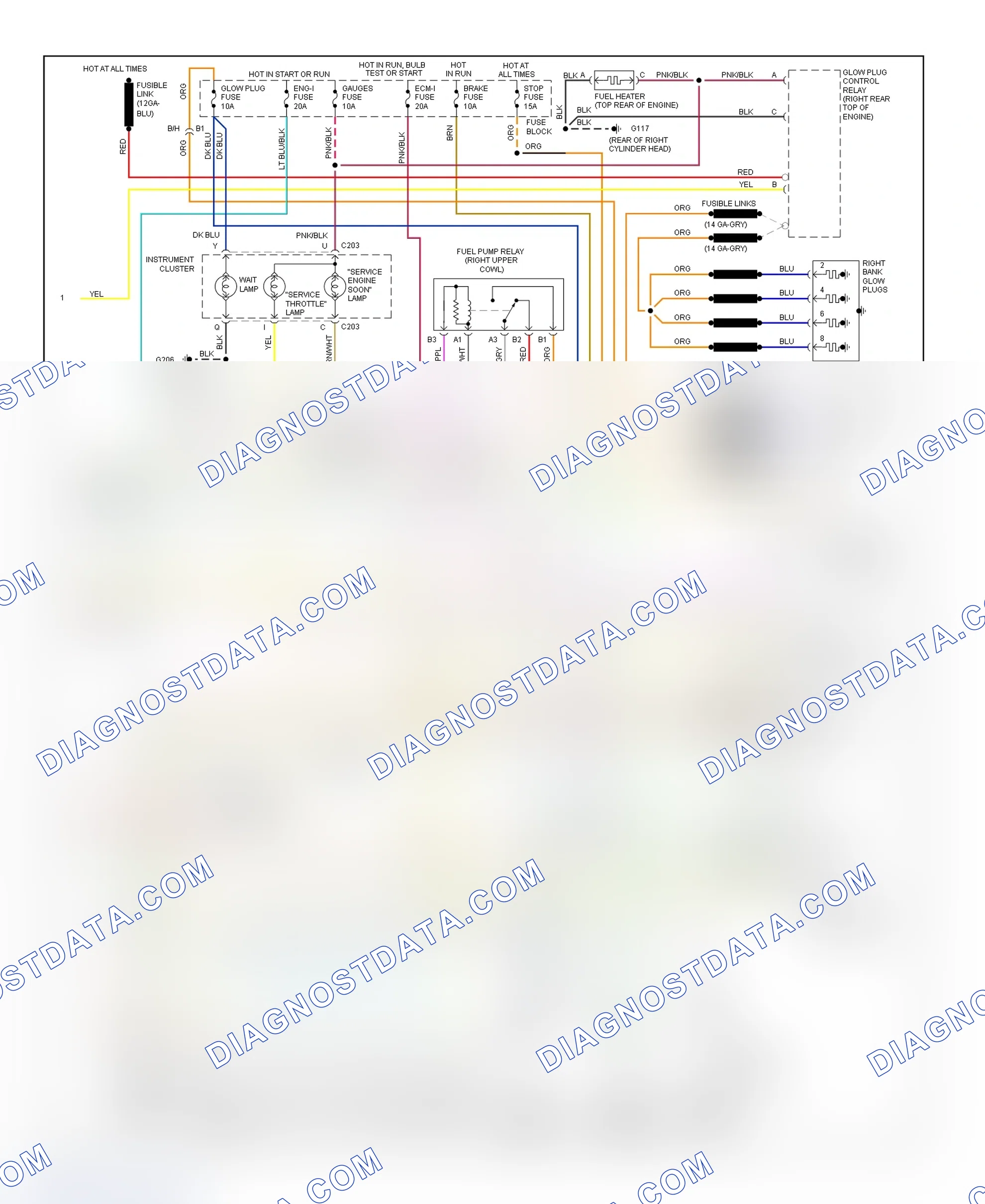 Scheme 230: Wiring Diagram ("C" & "K" Series Pickup, & Sierra - Diesel VIN F & P With M/T - 2 Of 2)