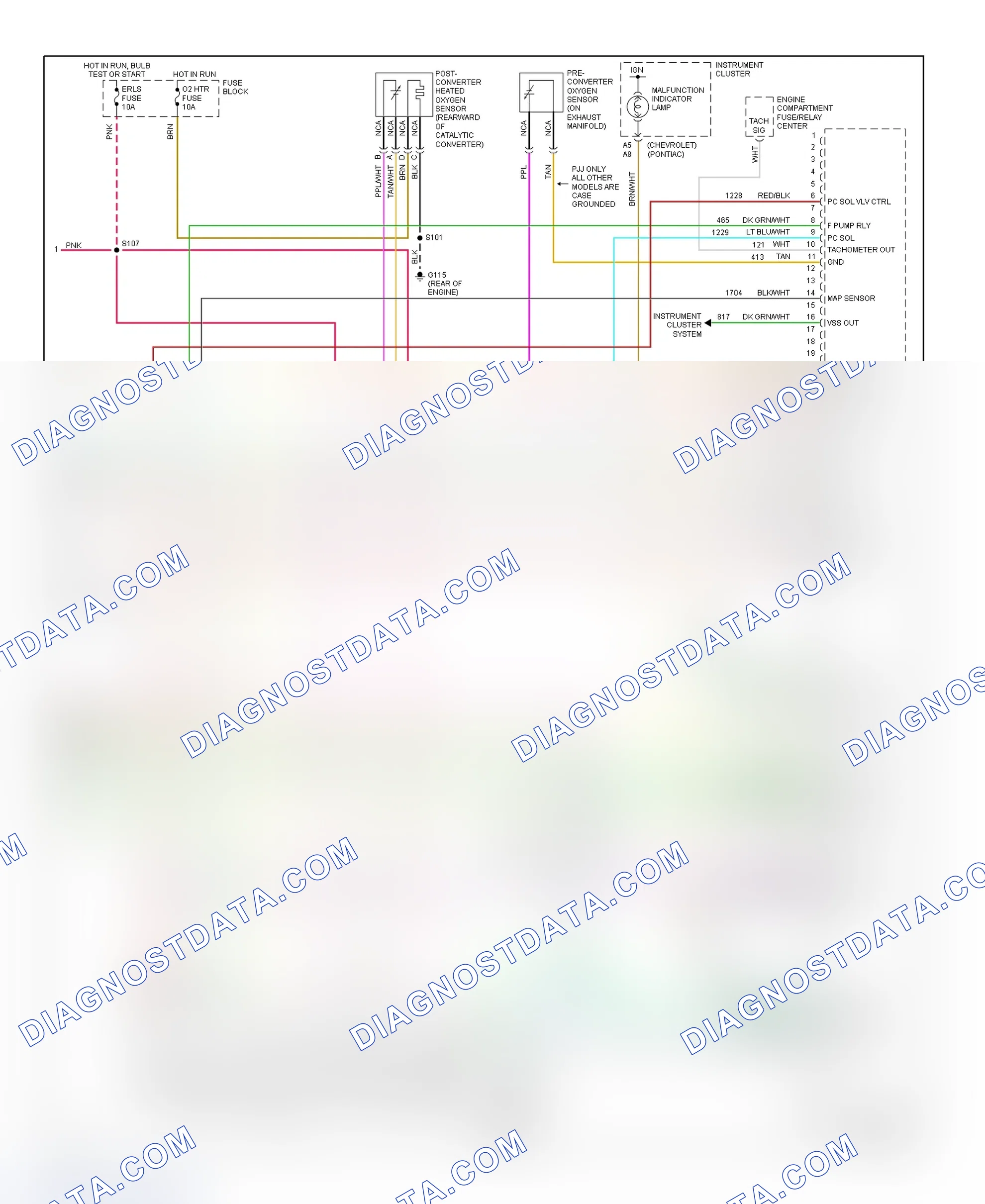 Scheme 43: PCM Wiring Diagram (Cavalier & Sunfire - 2.4L - 3 Of 3)