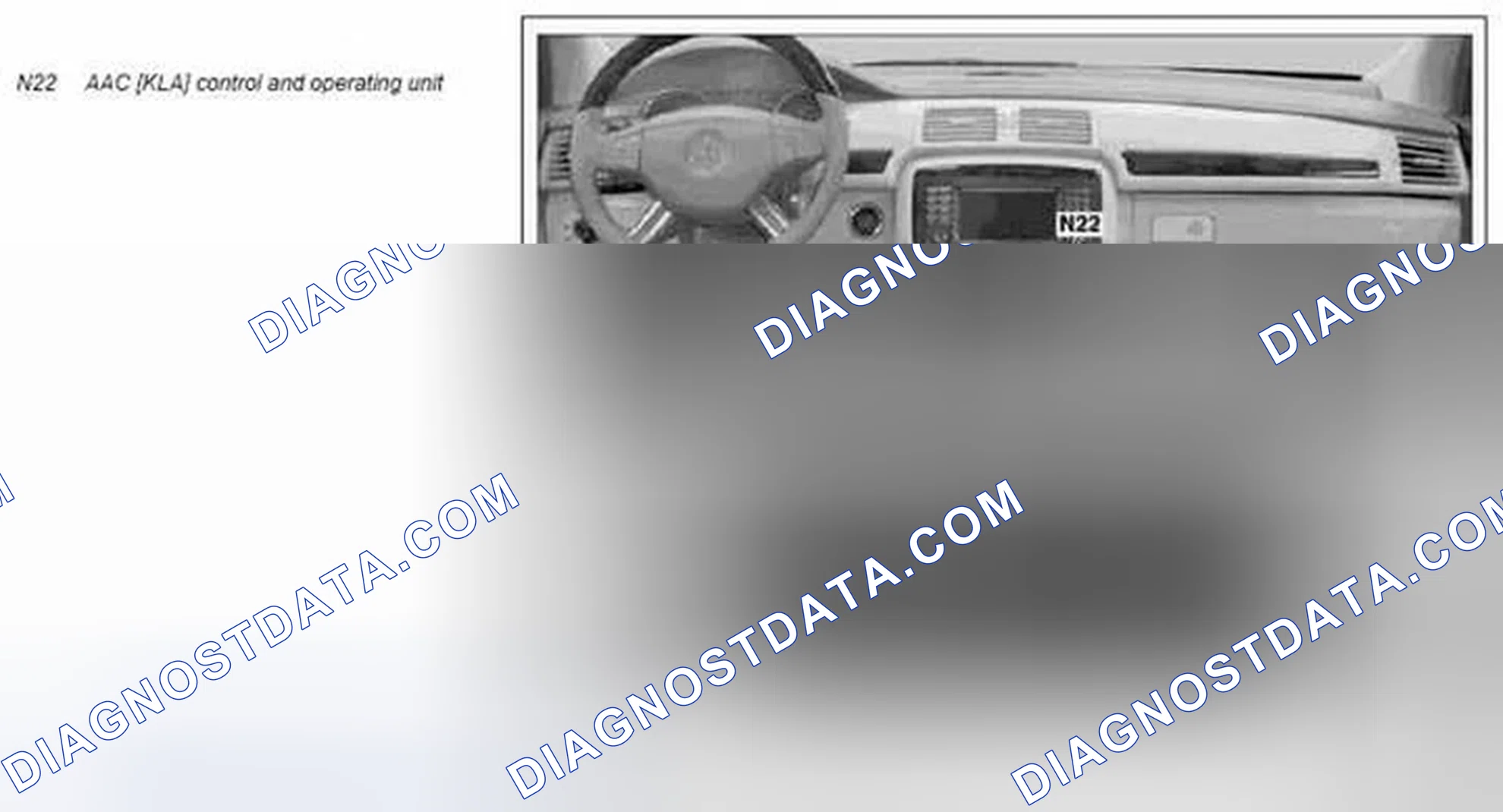 Scheme 166: Automatic air conditioning pushbutton control unit, component description - GF83.40-P-3000RTU