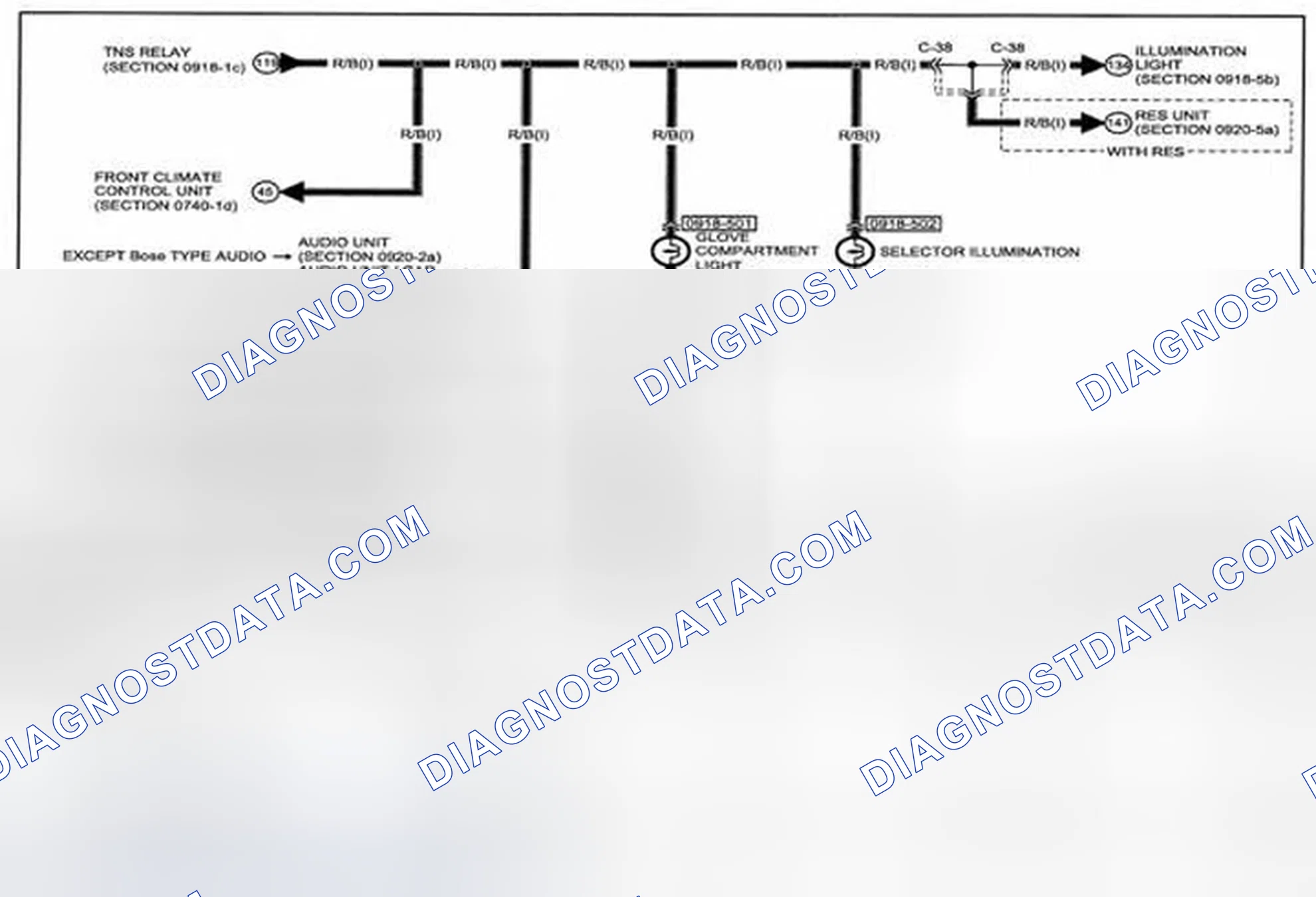Scheme 258: Illumination Light Wiring Diagram - 0918-5a (1 Of 2)
