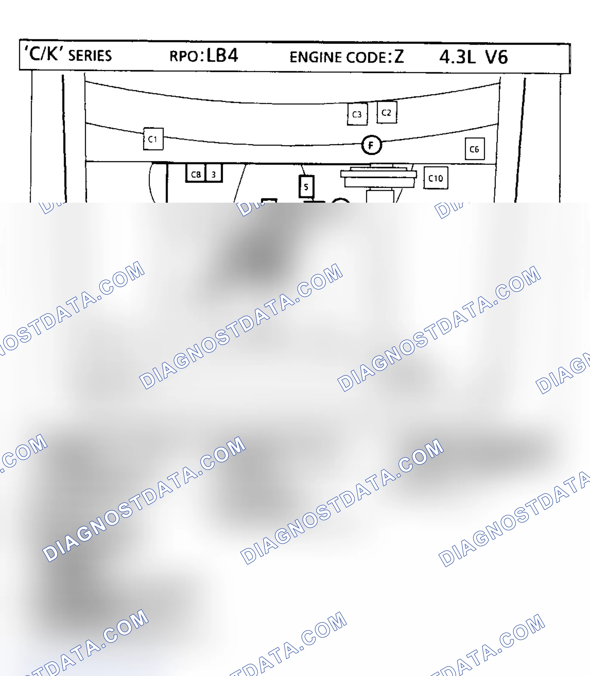 Scheme 101: 4.3L VIN "Z" - "C/K" Series Truck Component Locations