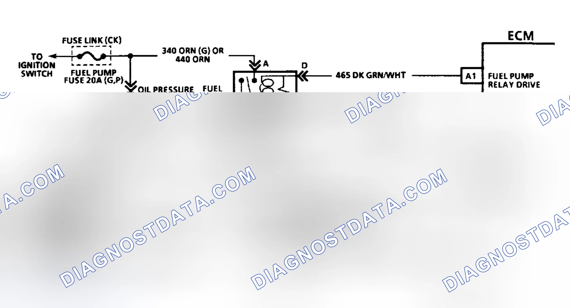 Scheme 144: CODE 54, FUEL PUMP CIRCUIT