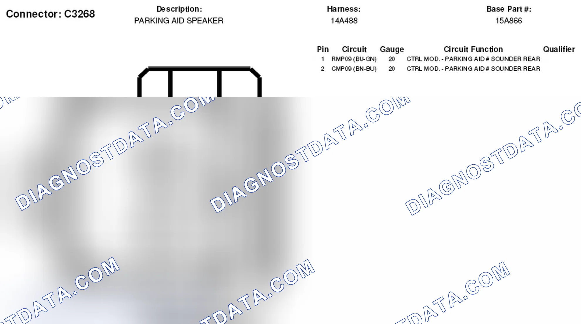 Scheme 359: Parking Aid Speaker Connector End View (C3268)
