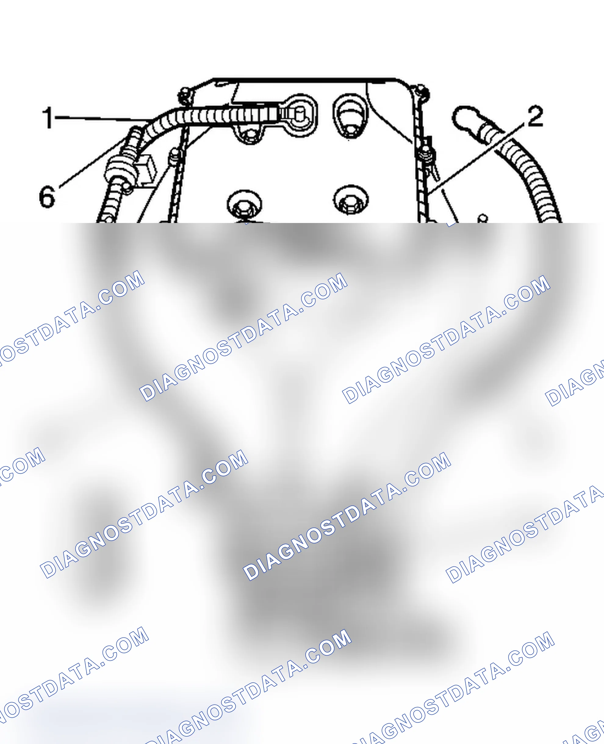 Scheme 1: Emission Hose Routing Diagram (w/LLT)