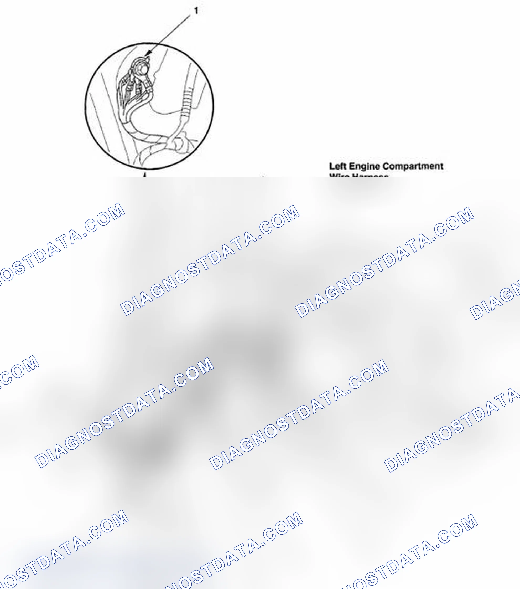 Scheme 518: Identifying Left Engine Compartment Wire Harness (Page 203-19)
