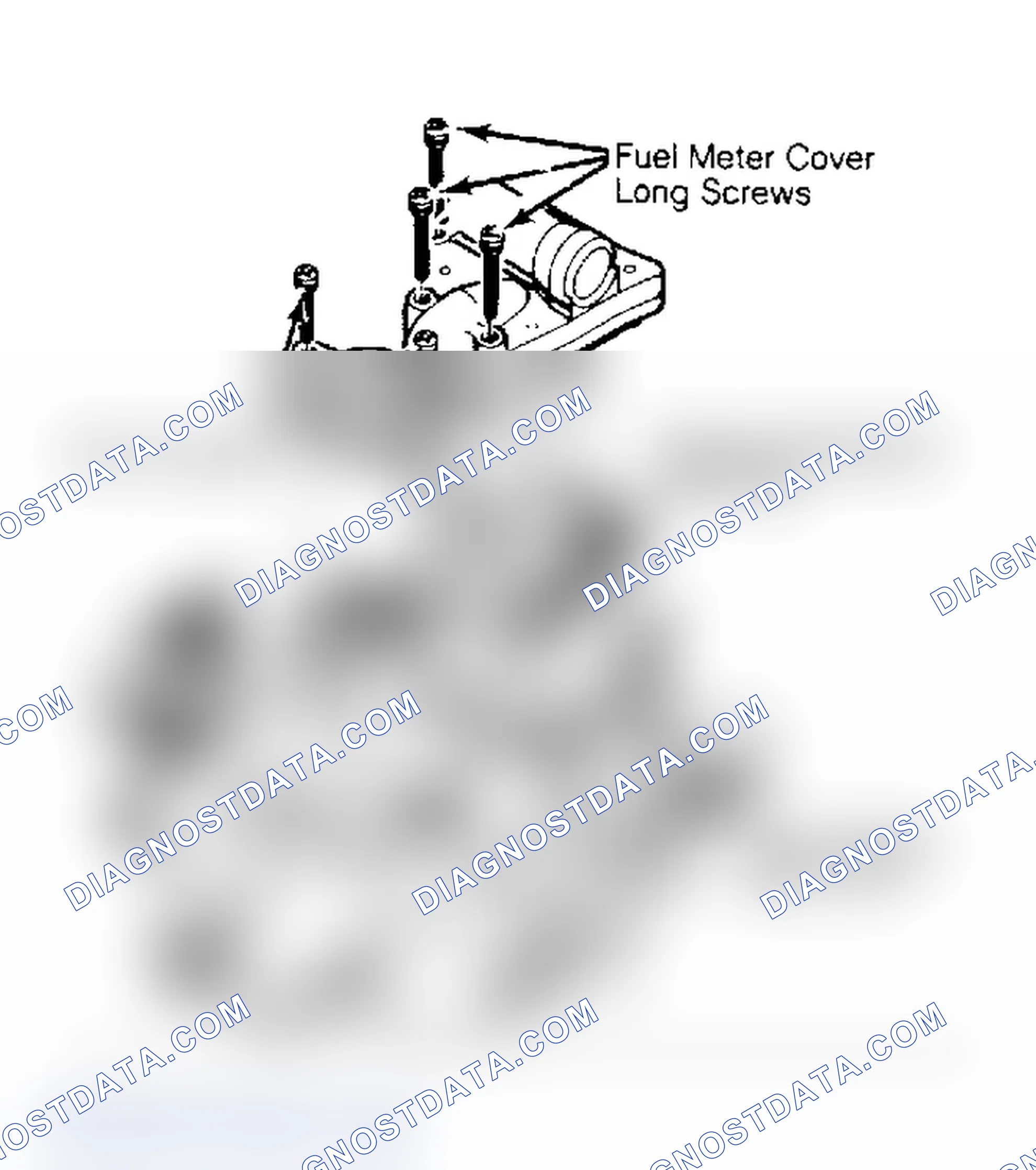 Scheme 40: Fuel Meter Cover Assembly Removal Do not remove fuel meter cover gasket at this time.