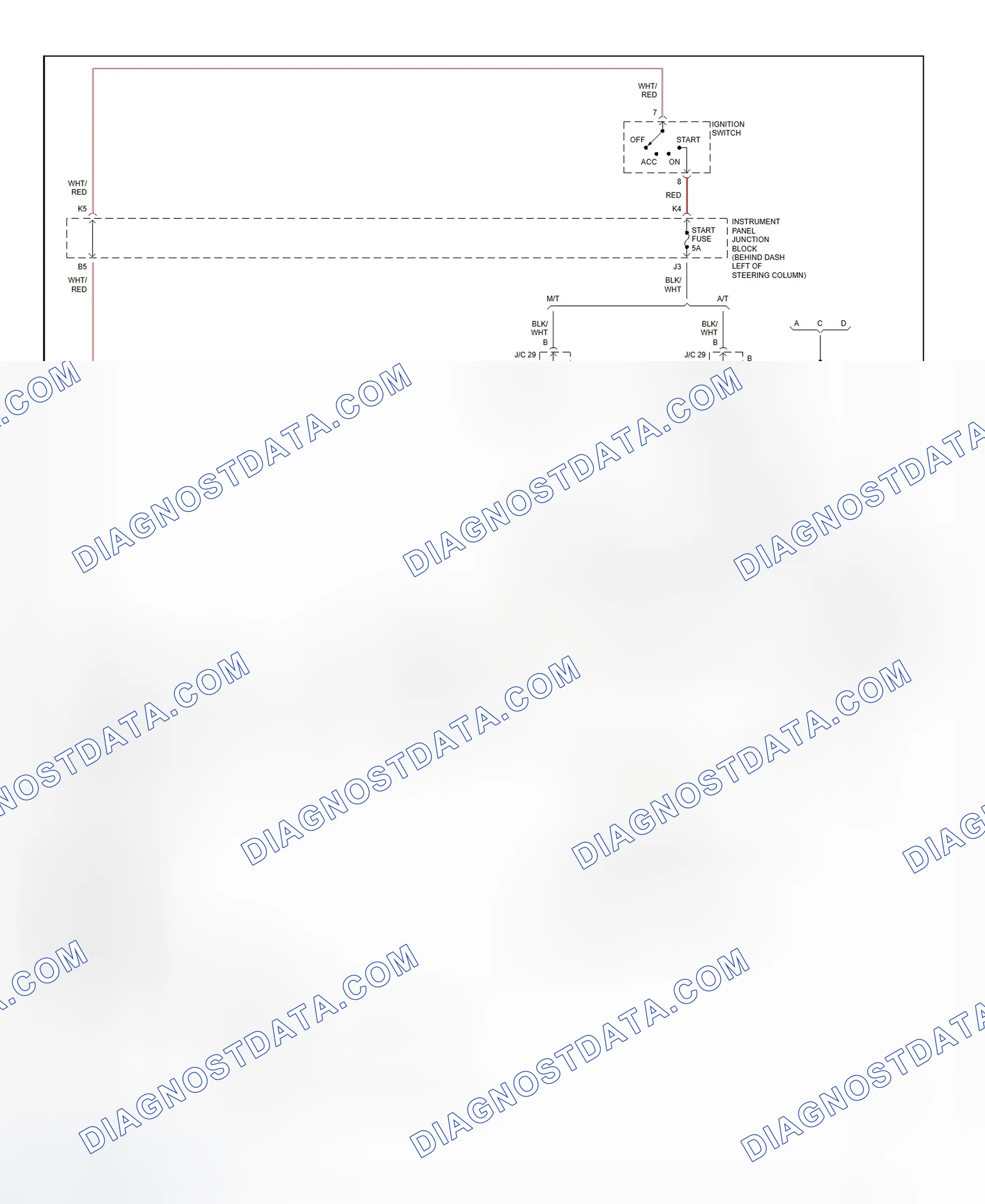 Fig. 25: Starting System Wiring Diagram (Camry)