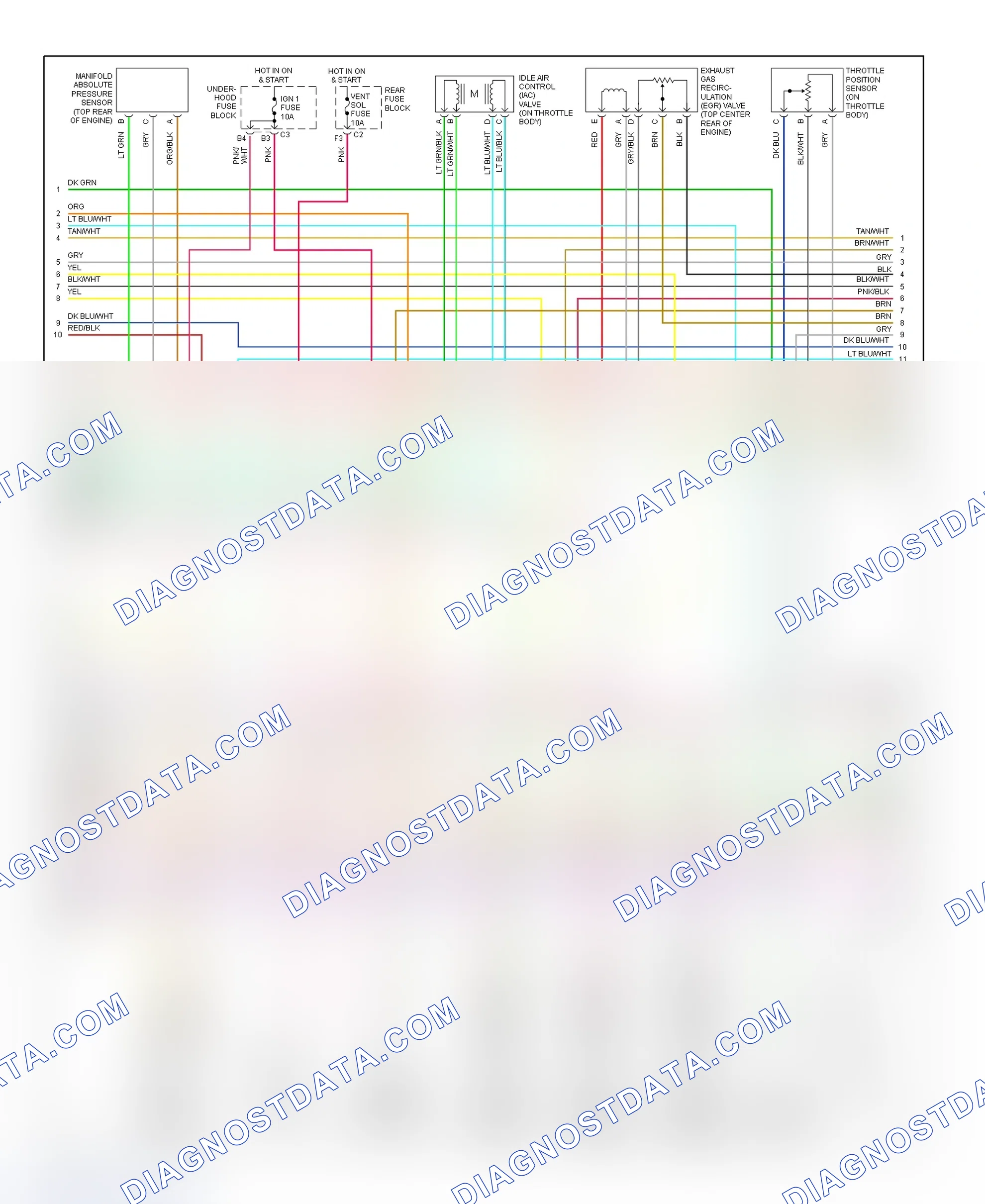 Scheme 16: PCM Wiring Diagram (Aurora - 4.0L - 2 Of 5)