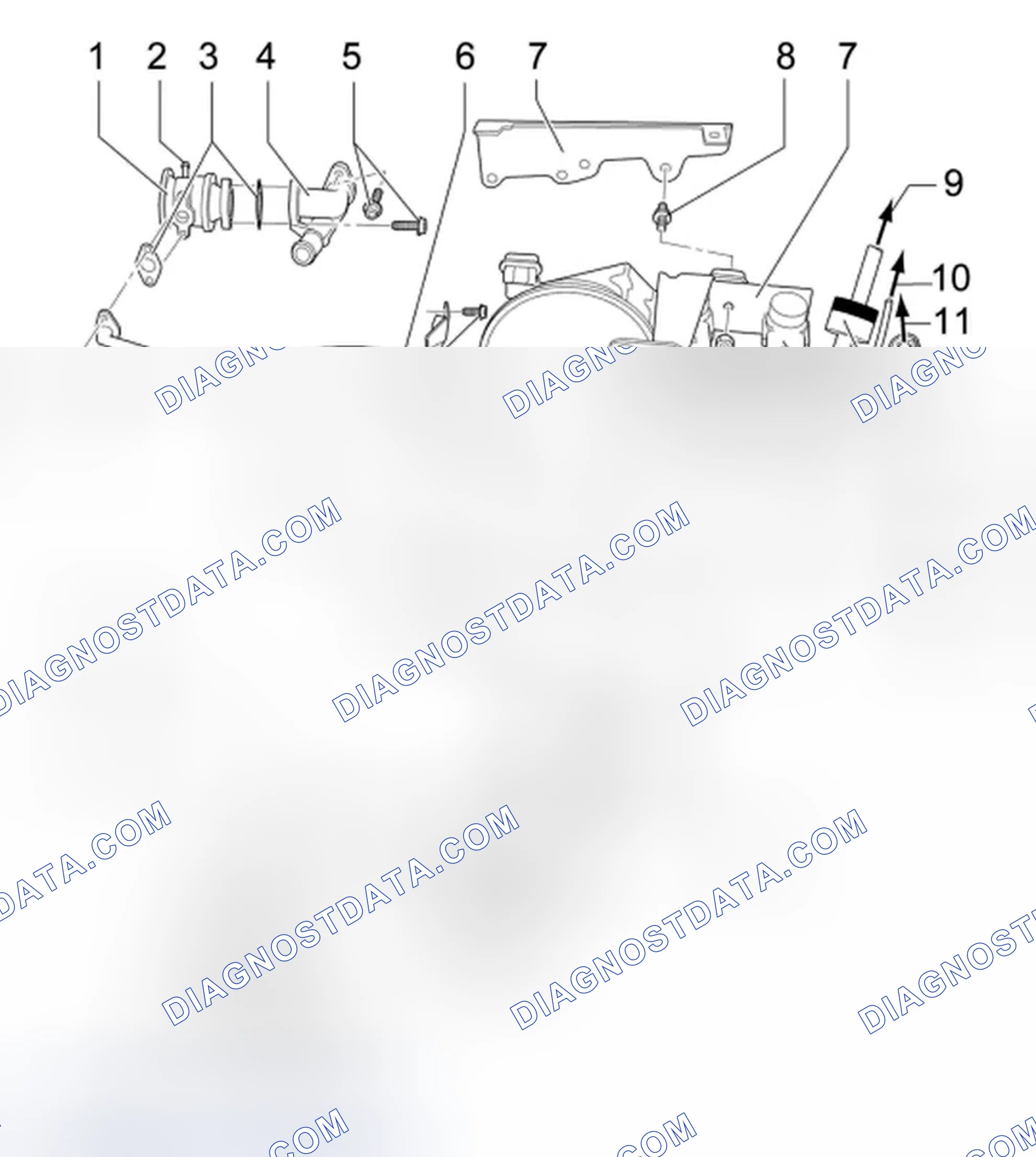 Scheme 46: Removing left knock sensor