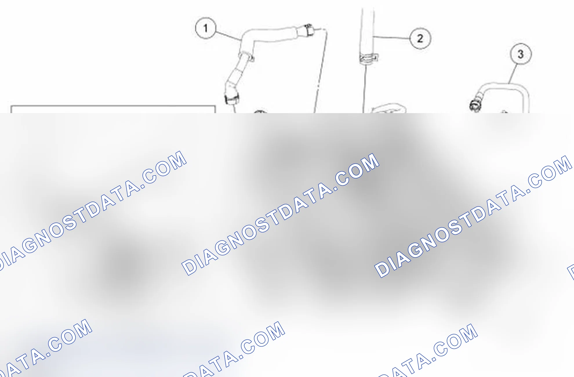 Scheme 3: Crankcase Ventilation Tube, Heater Coolant Hose and Upper Radiator Coolant Hose