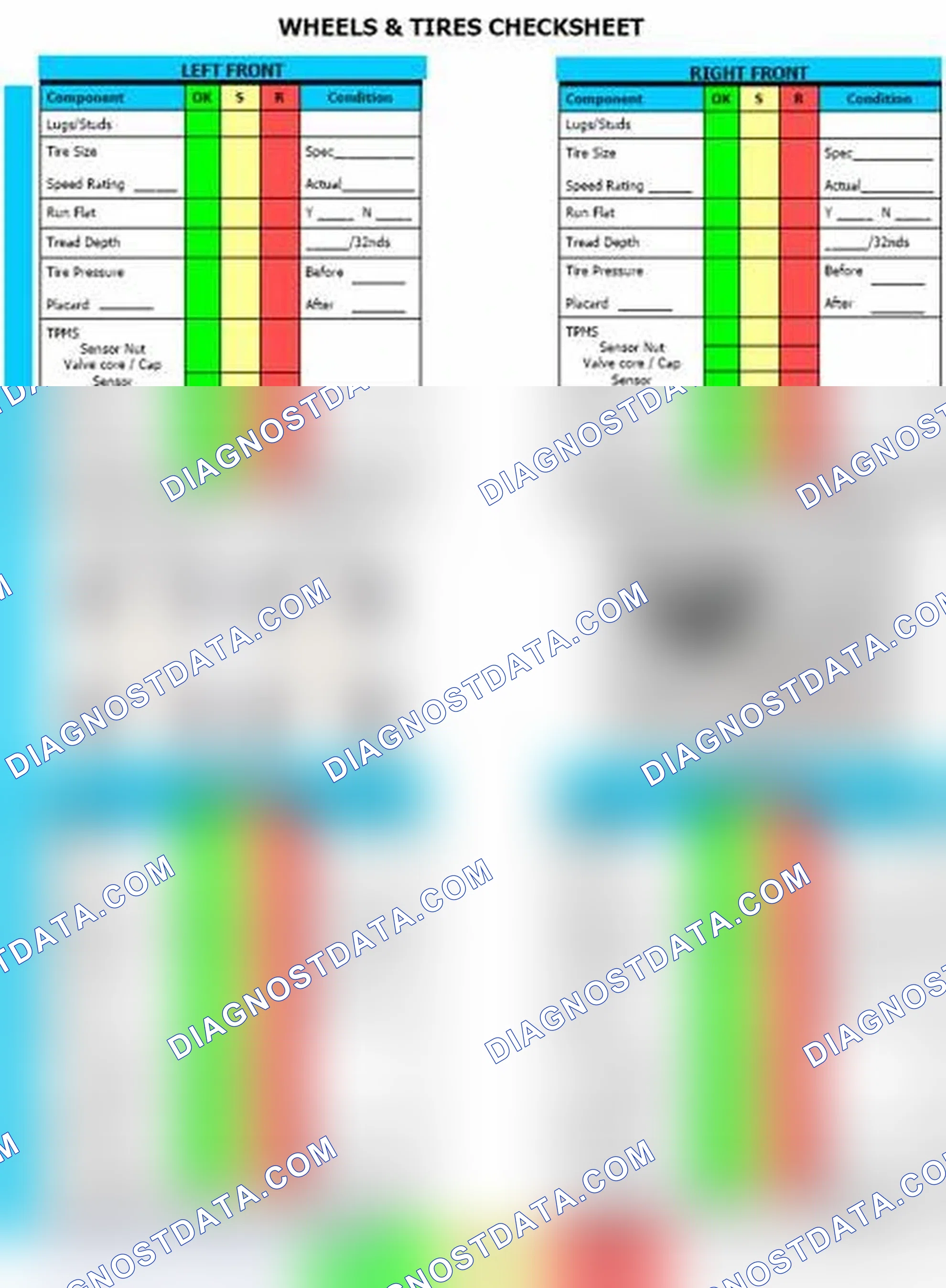 Scheme 35: Wheels & Tires Checksheet (2 Of 2)