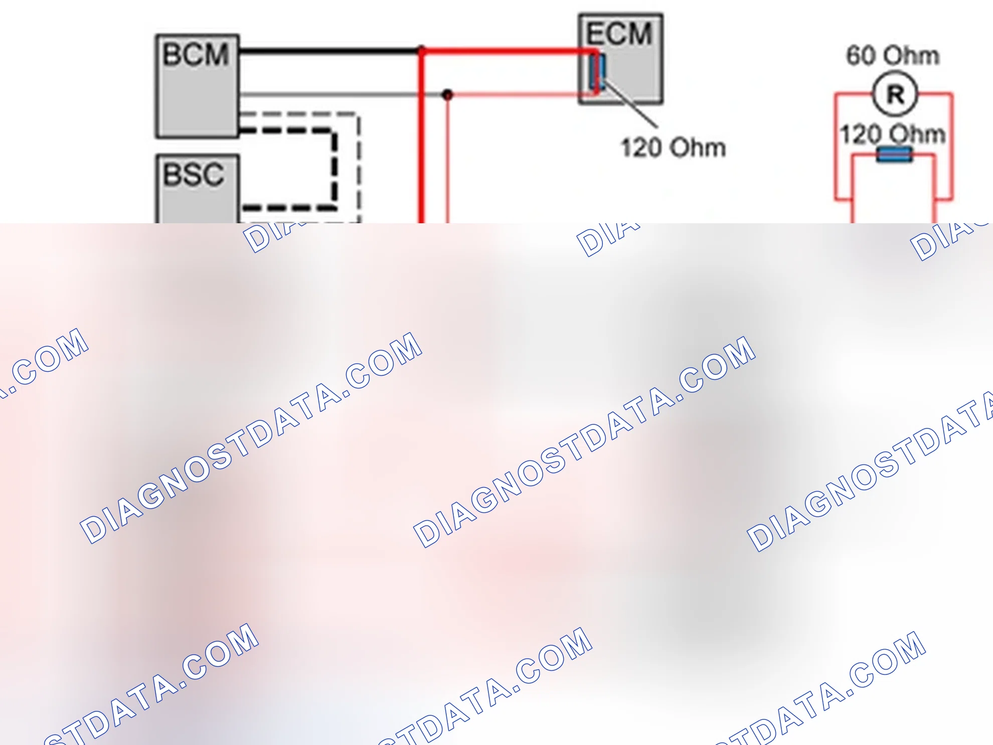 Scheme 88: Resistance measurement in high-speed net HS CAN (High Speed), example