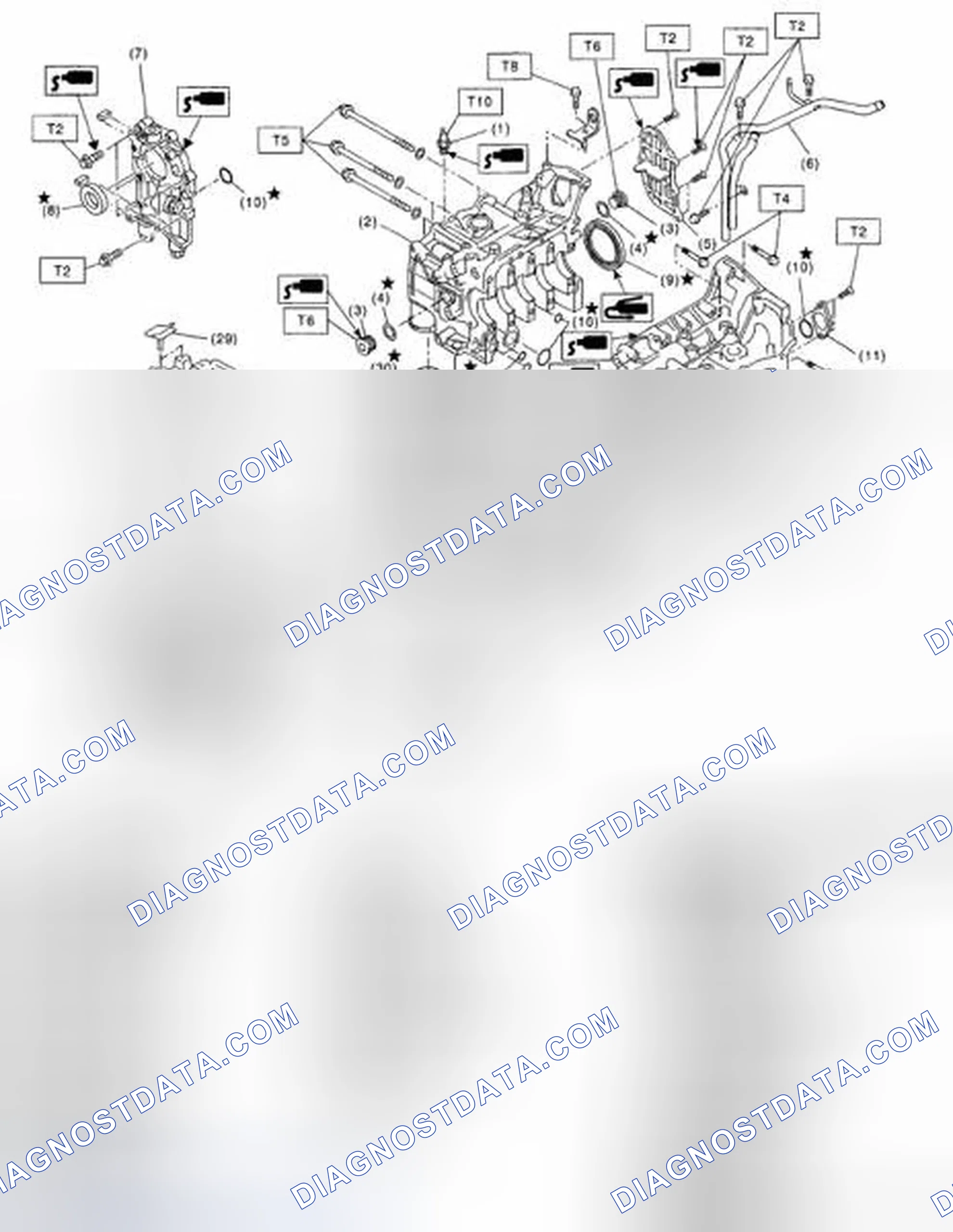 Scheme 278: Exploded View Of Cylinder Block Components With Torque Specification