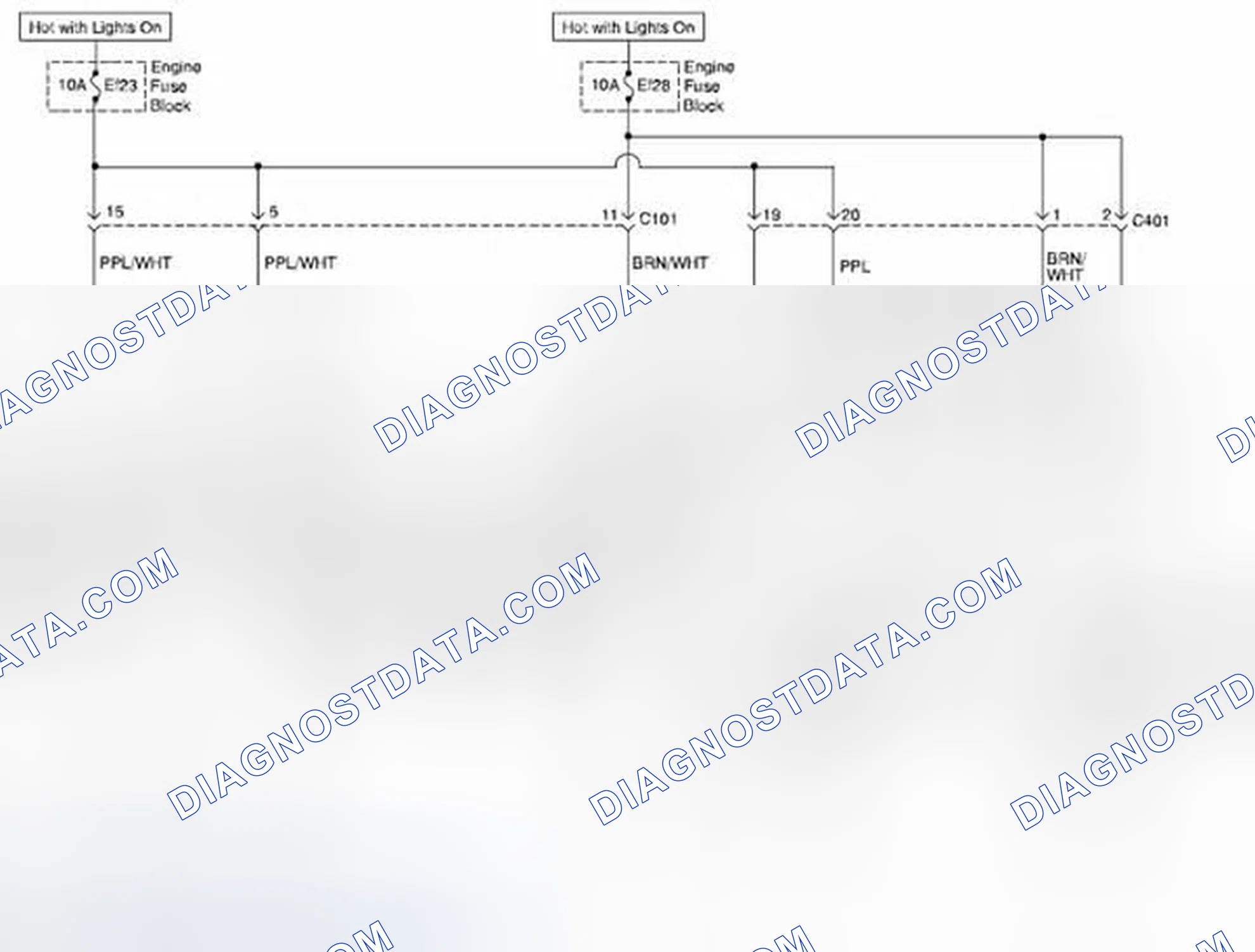 Scheme 8: Park, Tail and License Lamps Circuit Diagram (For NOTCHBACK Model)