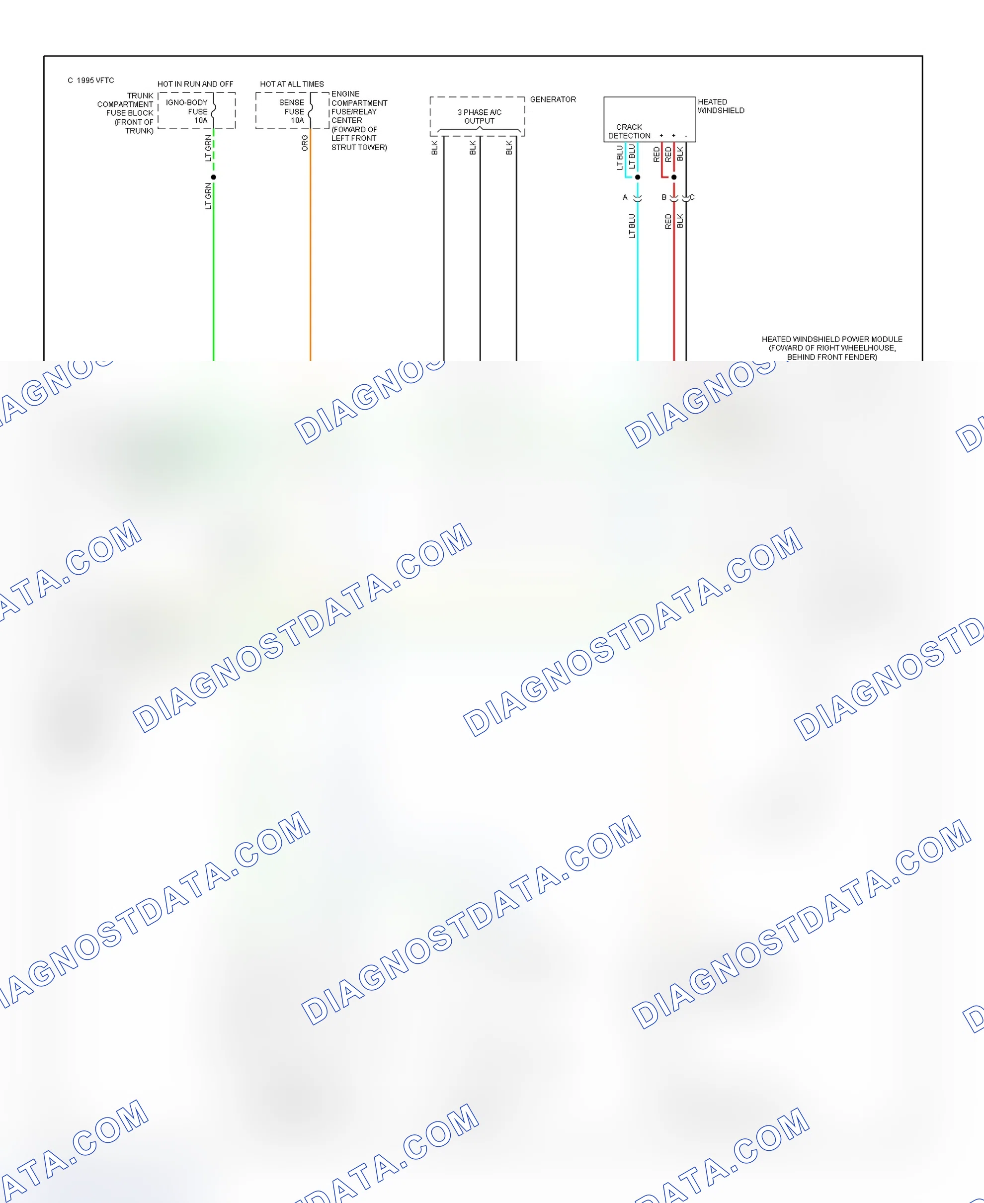 Scheme 8: Heated Windshield System Wiring Diagram (Concours, DeVille & Seville)