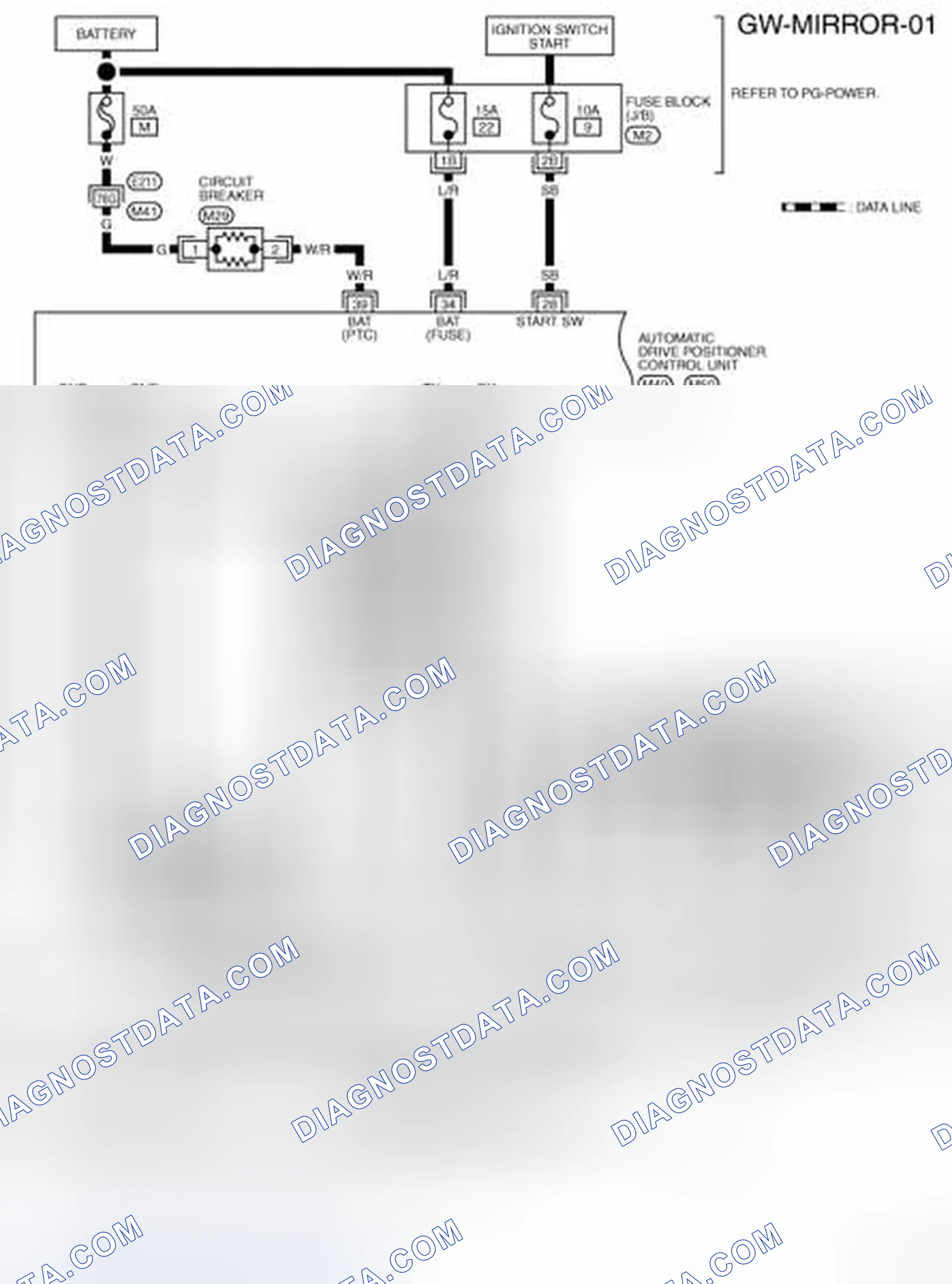 Scheme 78: Wiring Diagram - MIRROR - (Without Electric Foldable Door Mirror)