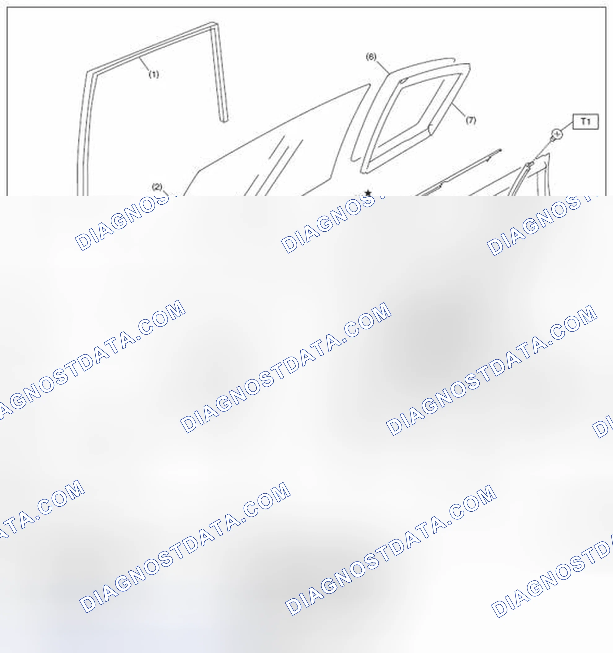 Scheme 10: REAR DOOR GLASS
