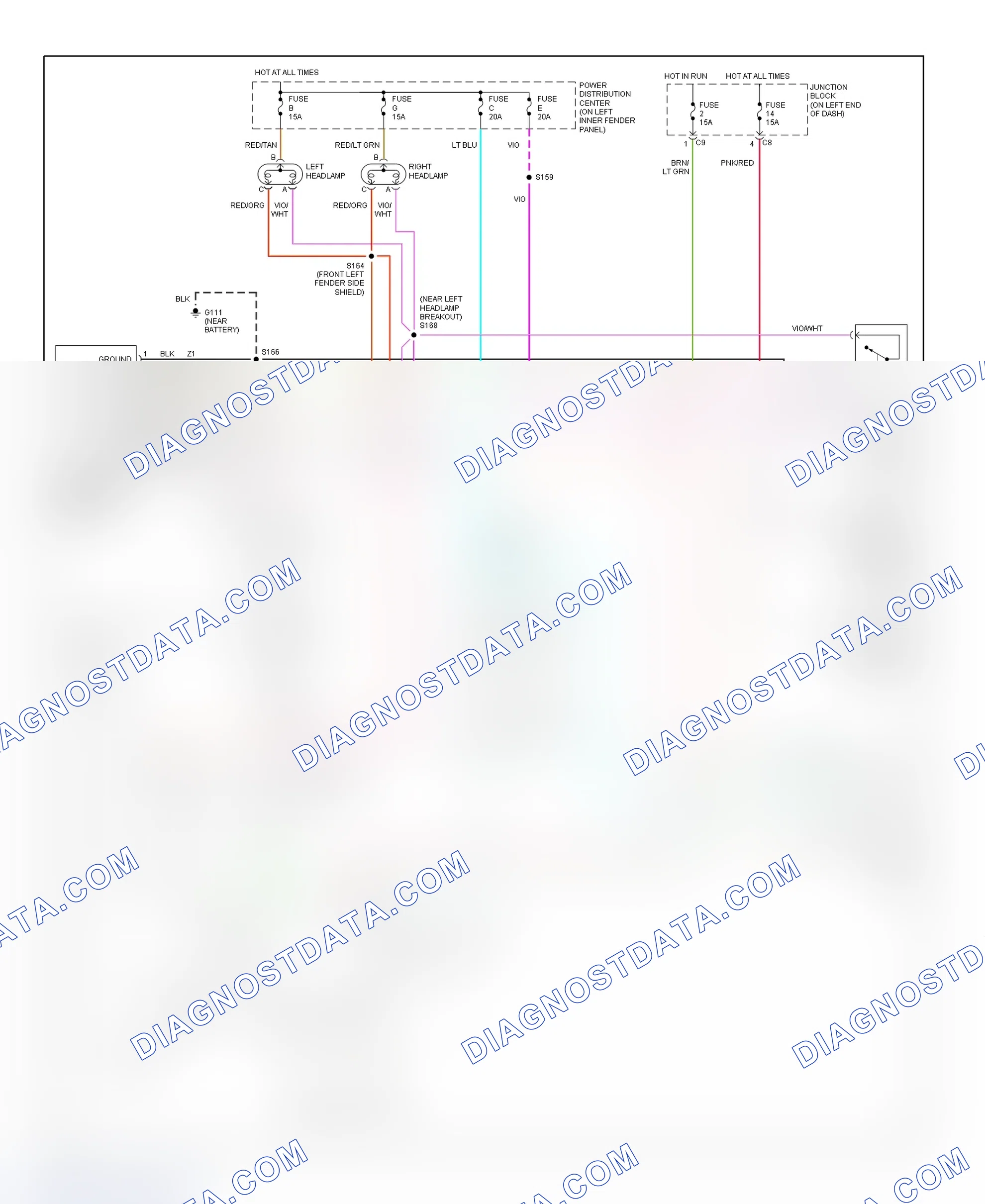 Scheme 17: Daytime Running Lights Wiring Diagram (Dakota)