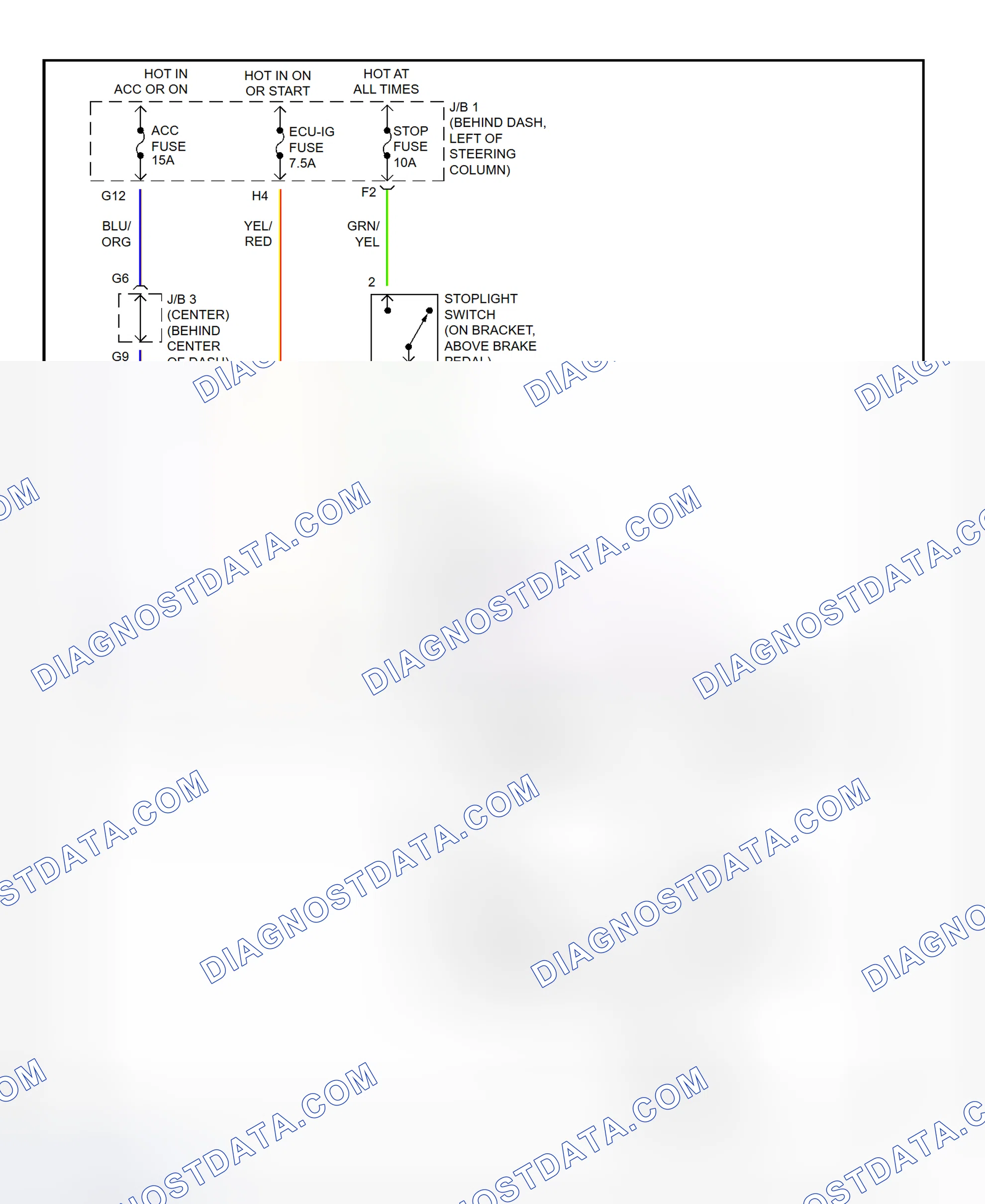 Scheme 307: Shift Interlock System Wiring Diagram (2001 - Toyota Tacoma)