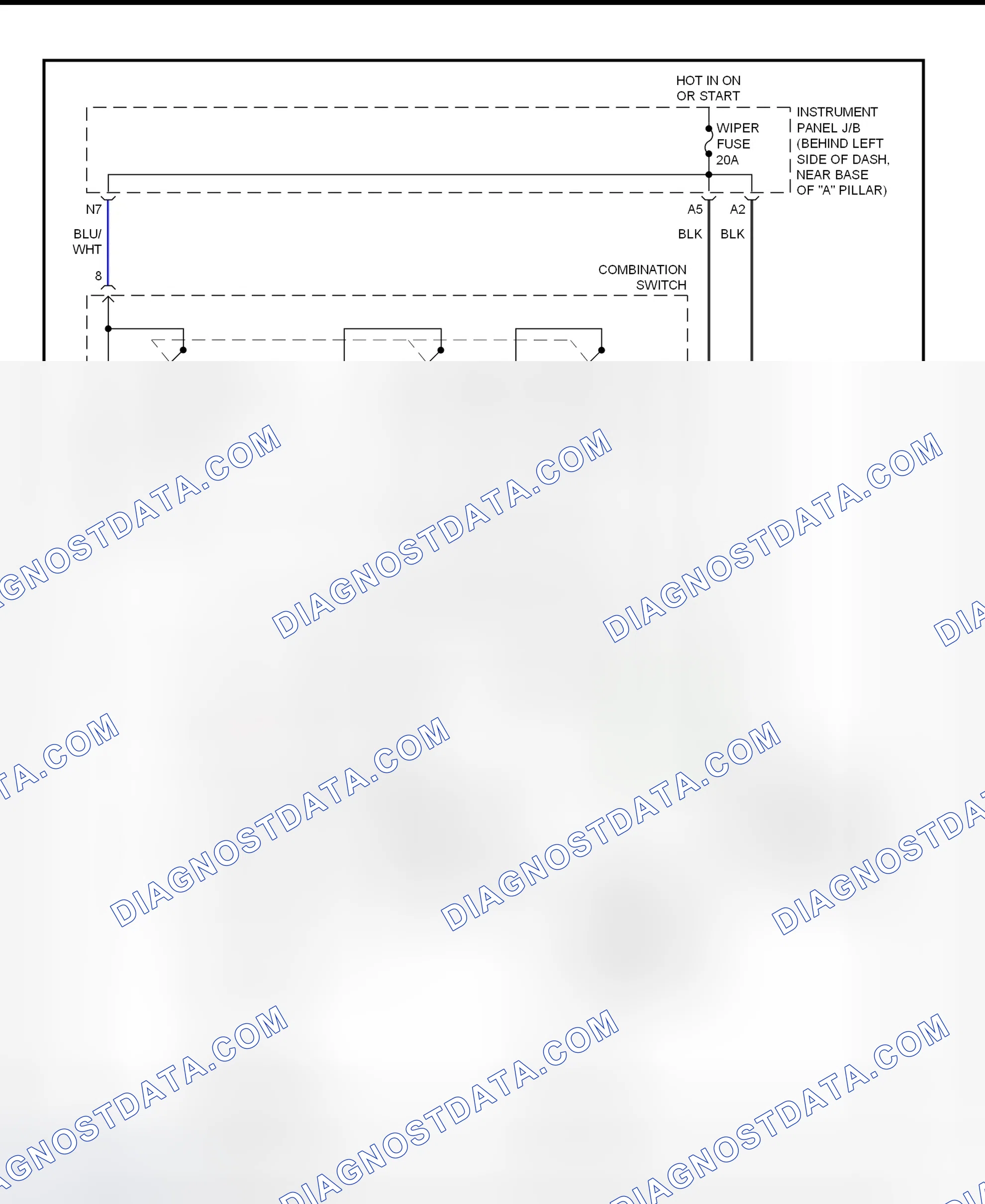 Scheme 16: Wiper/Washer System Wiring Diagram (ECHO)