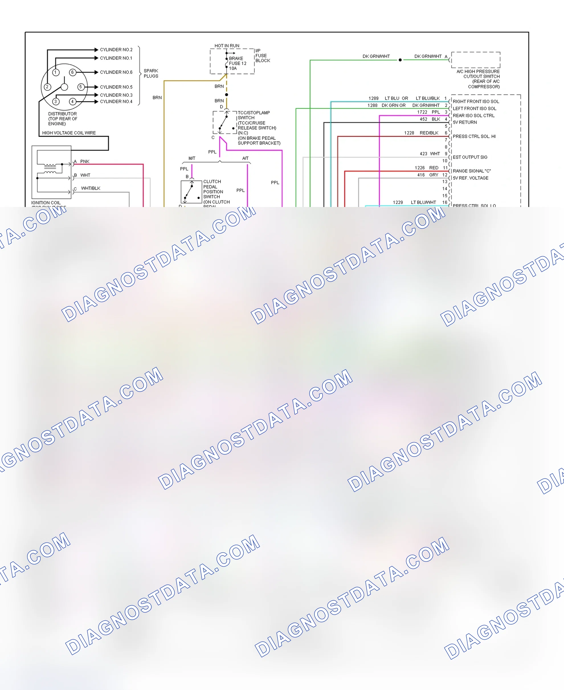 Scheme 4: 4.3L (VINs X & W) VCM Wiring Diagram (4 Of 4)