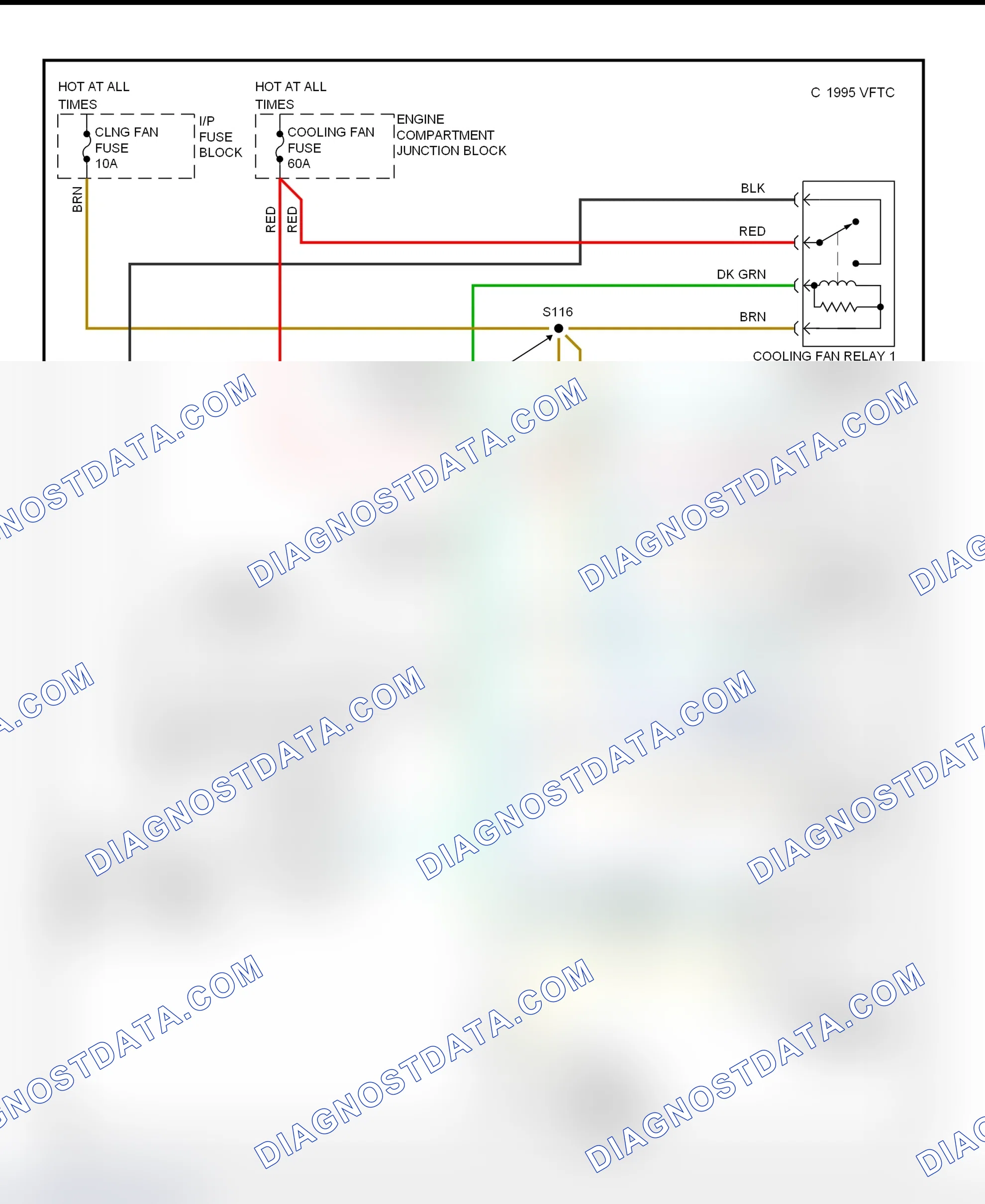 Scheme 21: Cooling Fan System Wiring Diagram (1998 Riviera)