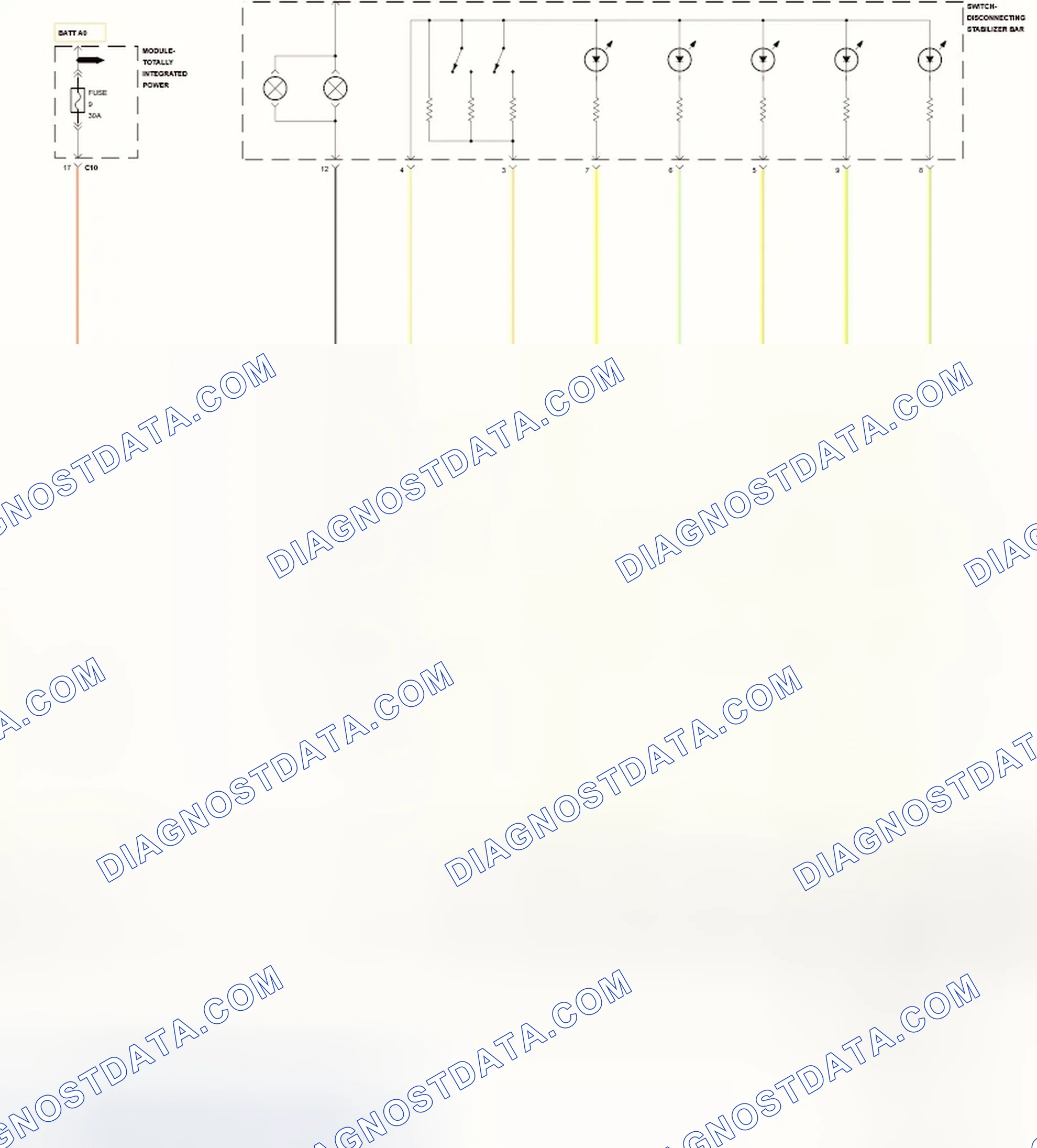Scheme 426: C230F-LOCKER/DIFFERENTIAL INDICATOR SUPPLY CIRCUIT PERFORMANCE