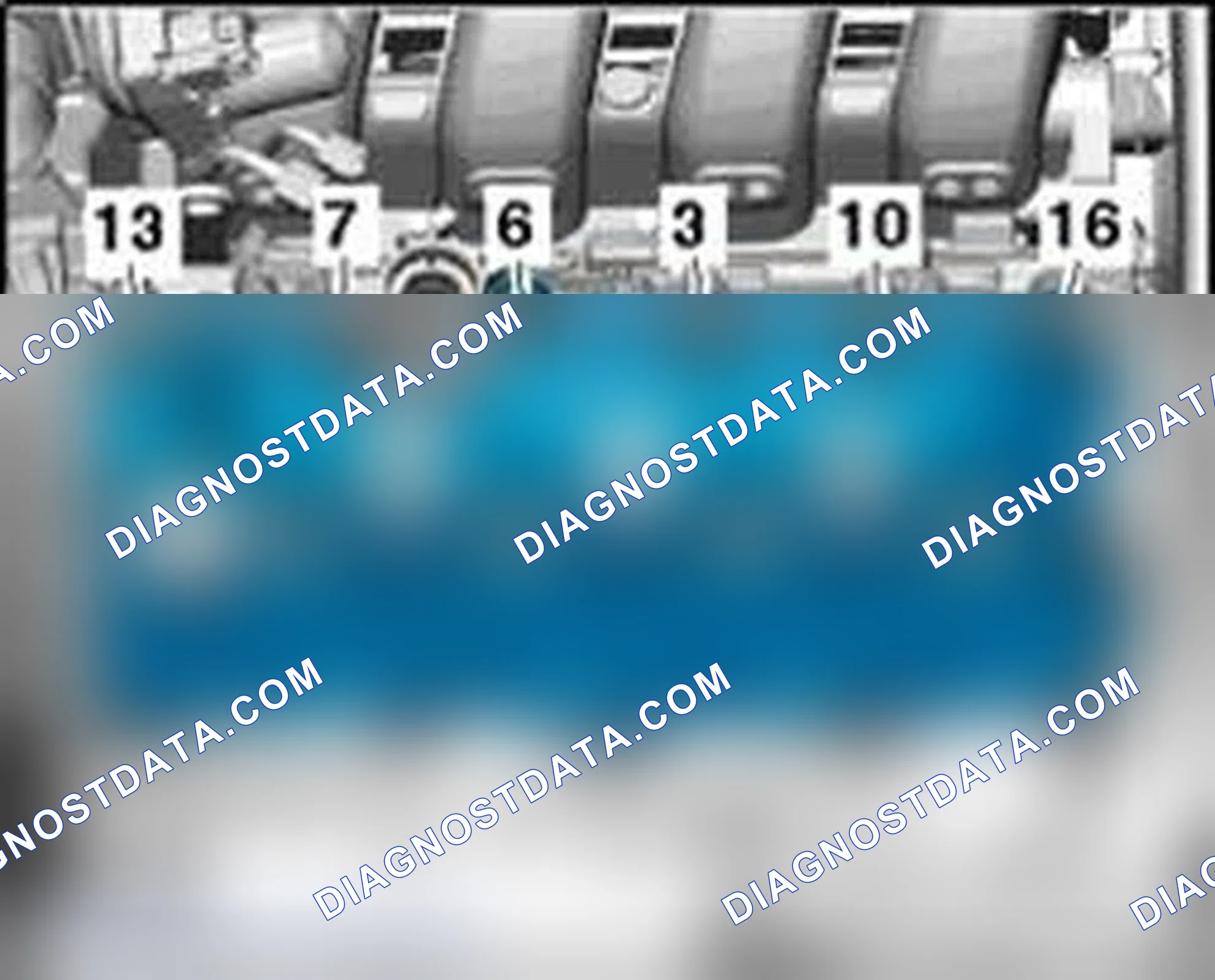 Scheme 162: Right cylinder head cover tightening sequence