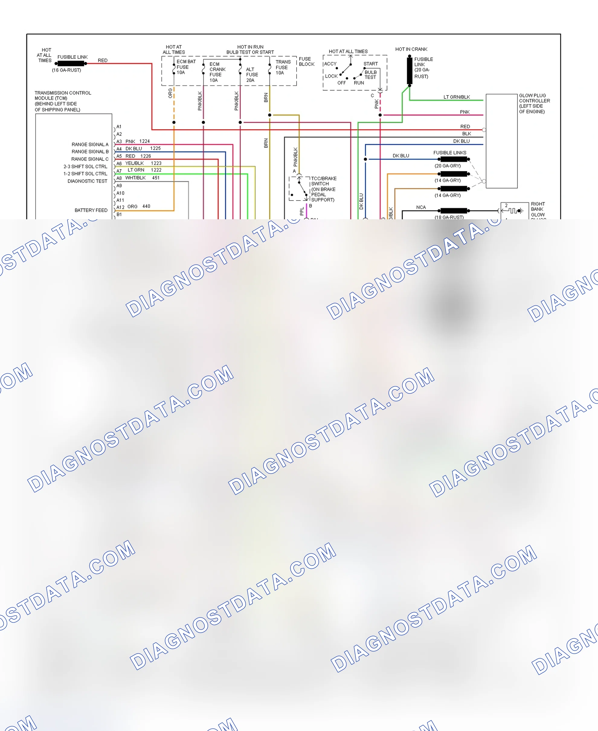 Scheme 126: Wiring Diagram ("P" Series - 6.5L VIN Y A/T)