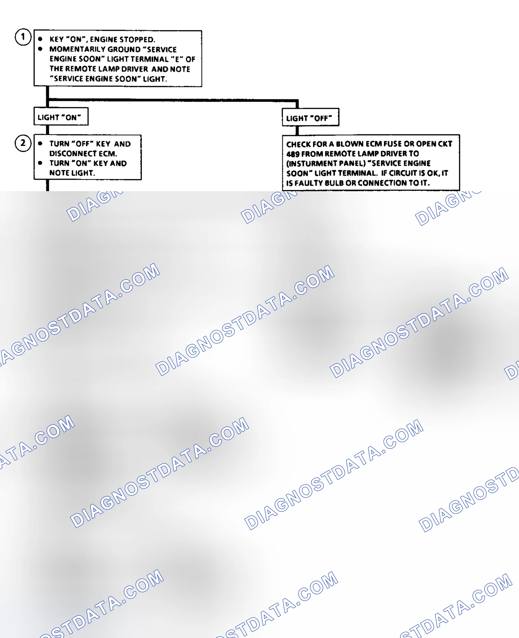 Scheme 38: Flow Chart Service Engine Soon Light Inop.