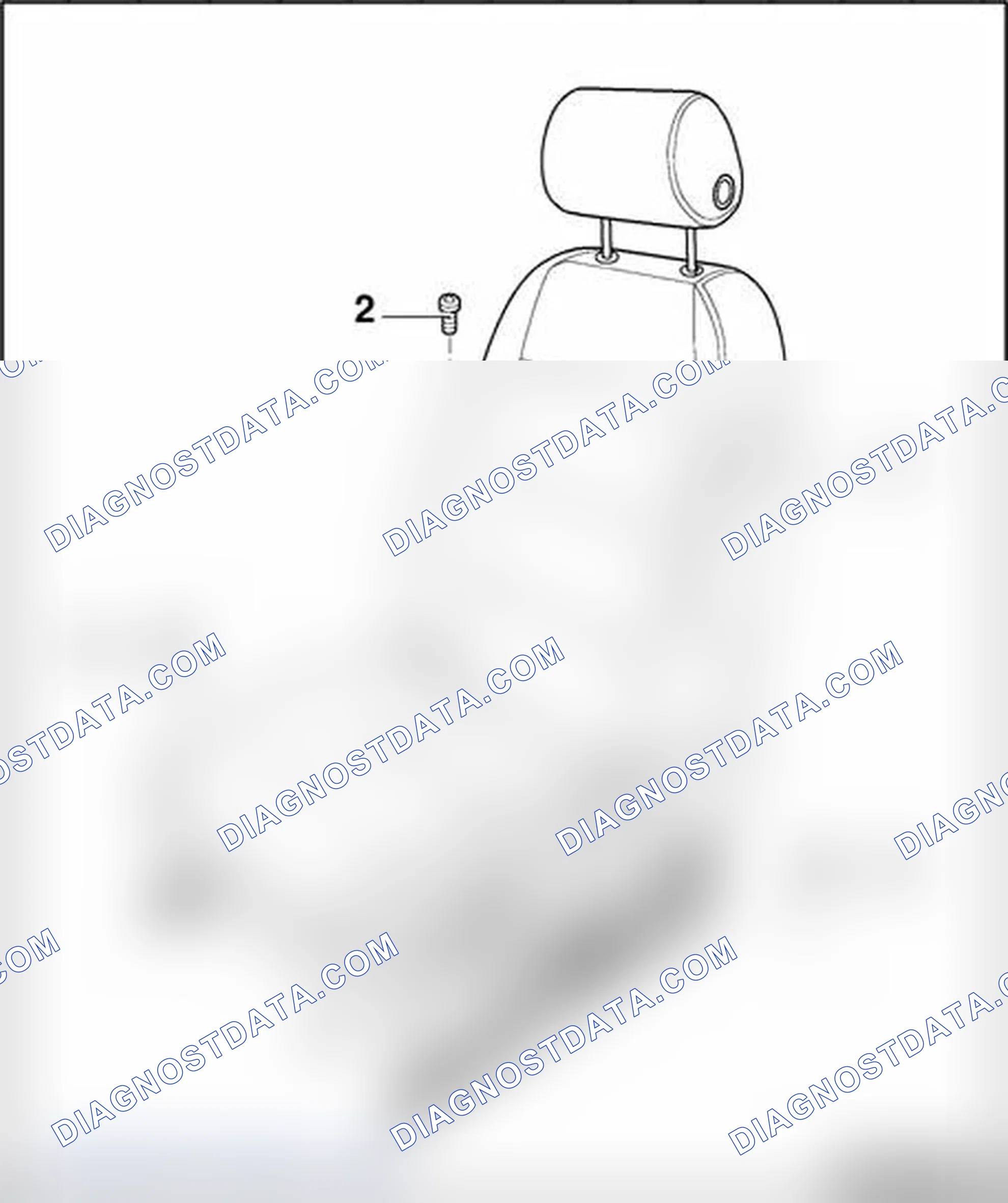 Scheme 248: Front seat, assembly overview