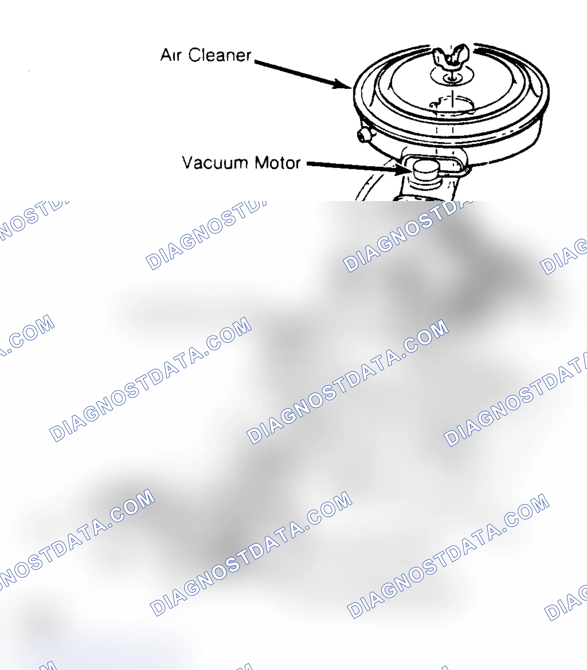 Scheme 77: Air Cleaner Assembly (V8) All Light Duty Emission vehicles use preheated air to warm carburetor.