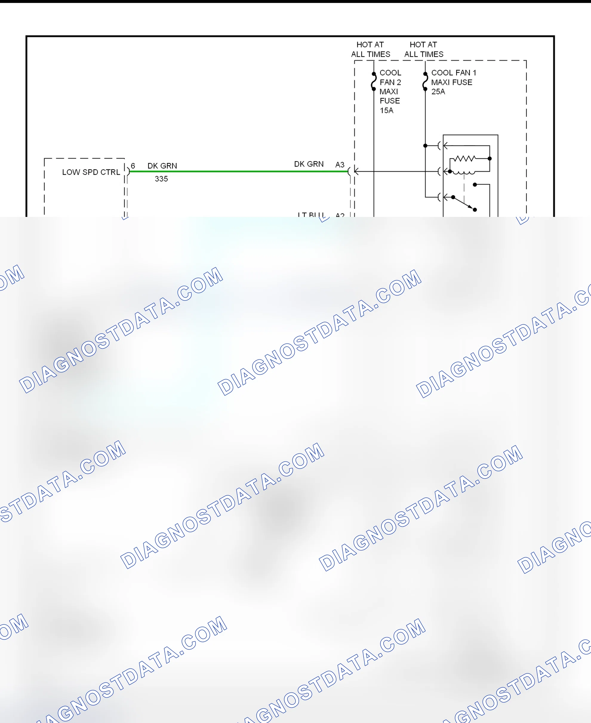 Scheme 29: Cooling Fan System Wiring Diagram (1999 Century 3.1L VIN M)