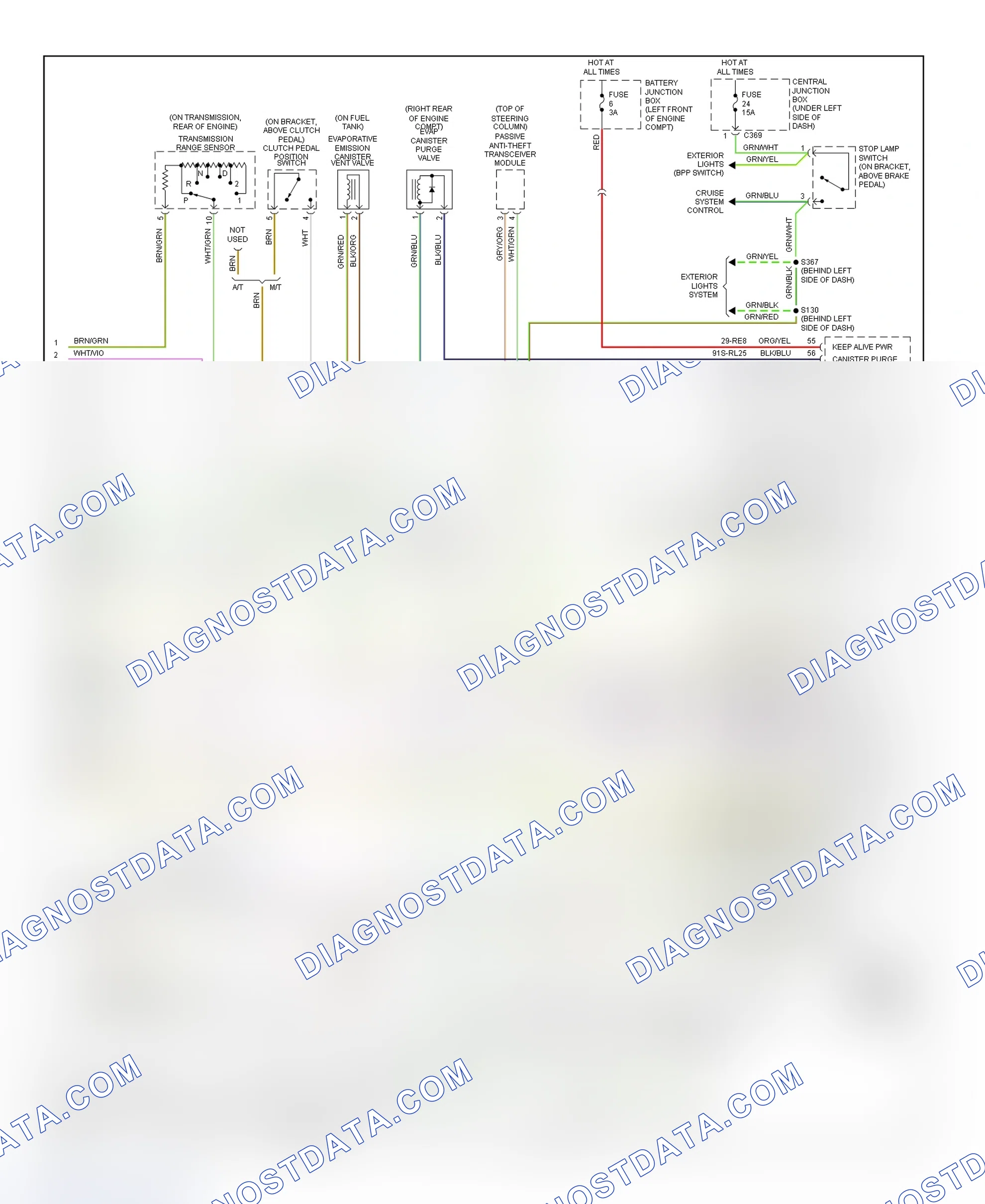 Scheme 14: PCM Wiring Diagram (Cougar - 2.5L - 3 Of 3)