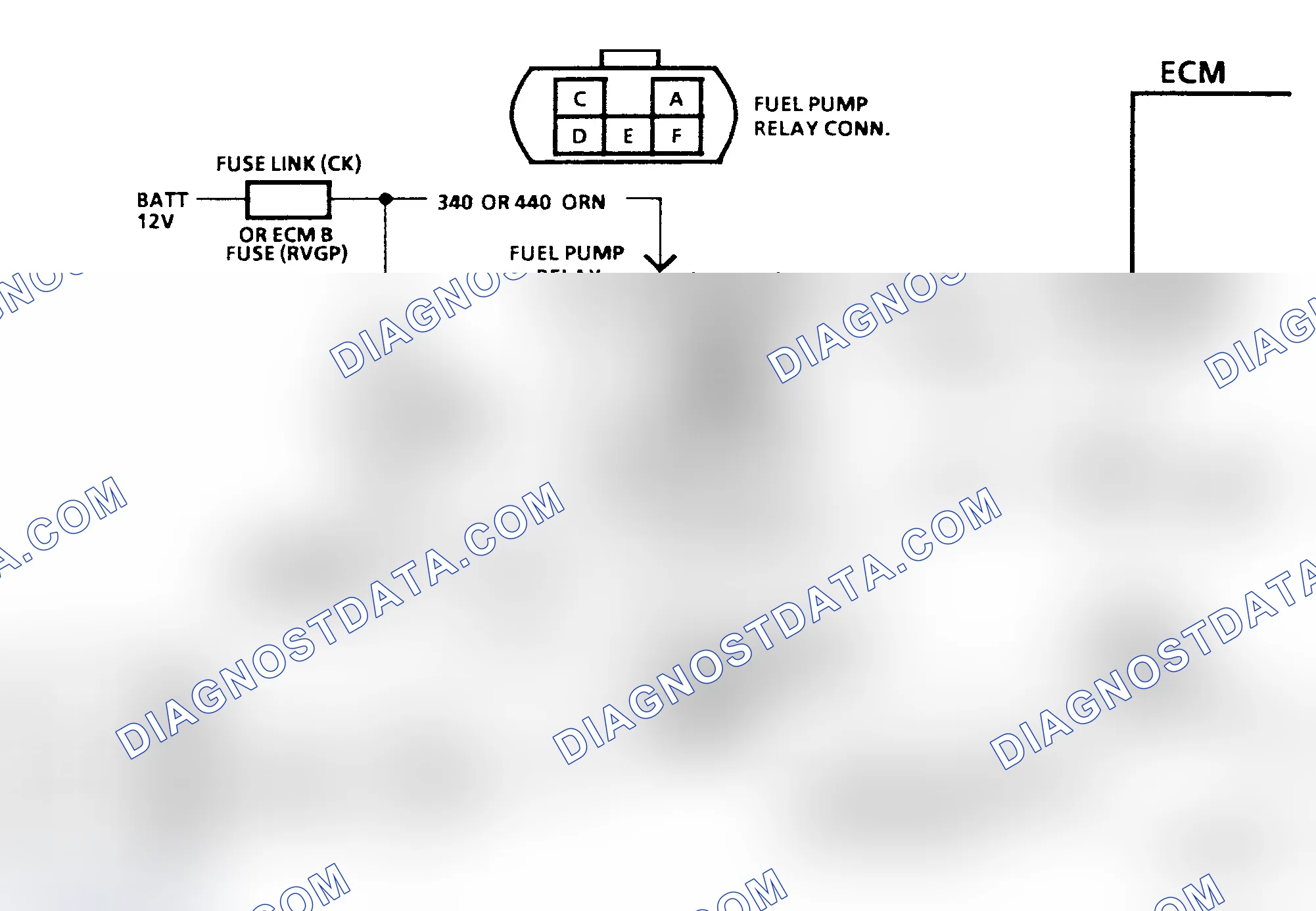 Scheme 59: Chart A5, Fuel Pump Relay ("C/K", "G" & "P" Series) Schematic
