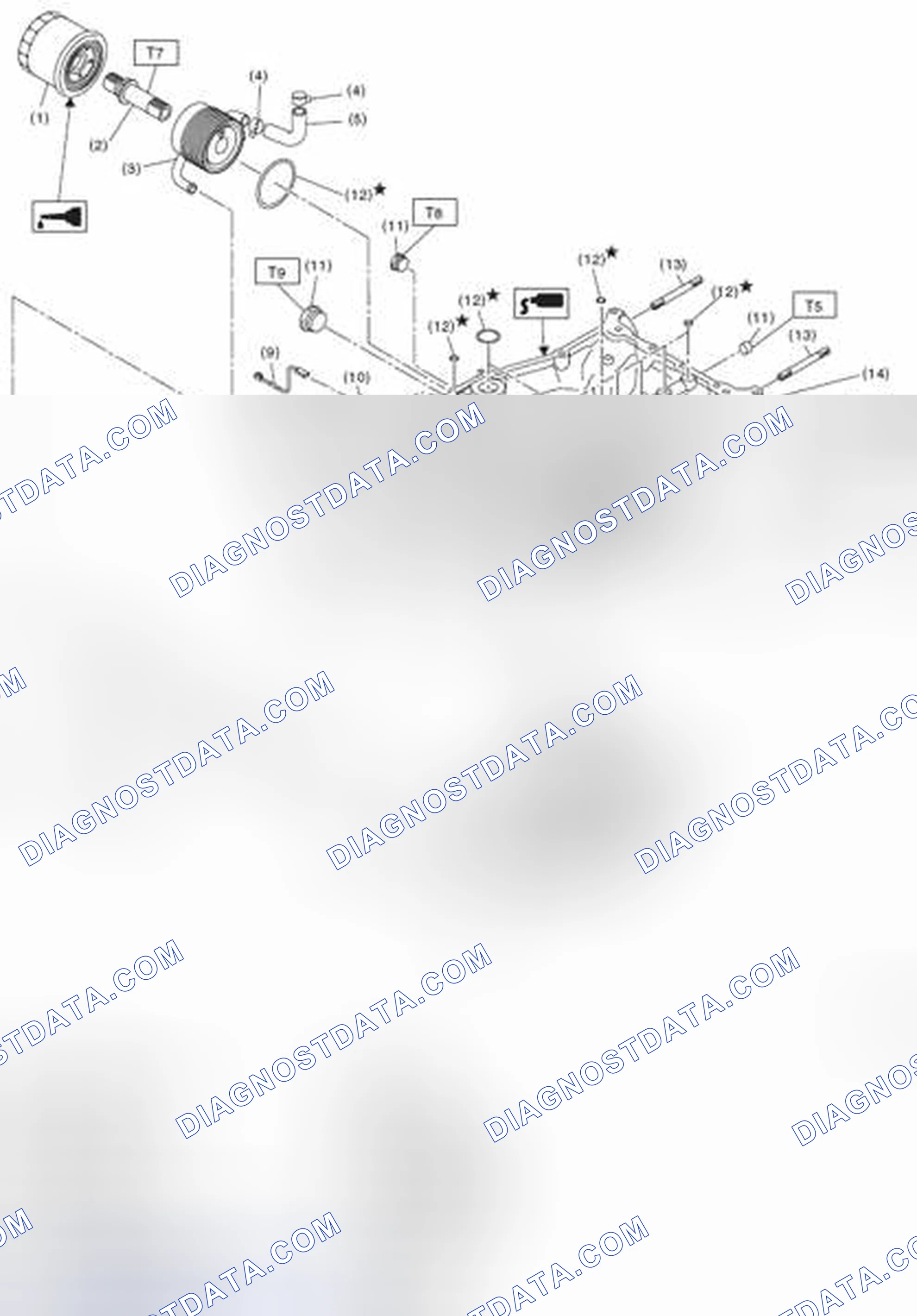 Scheme 46: OIL PAN UPPER, OIL COOLER, AND OIL FILTER