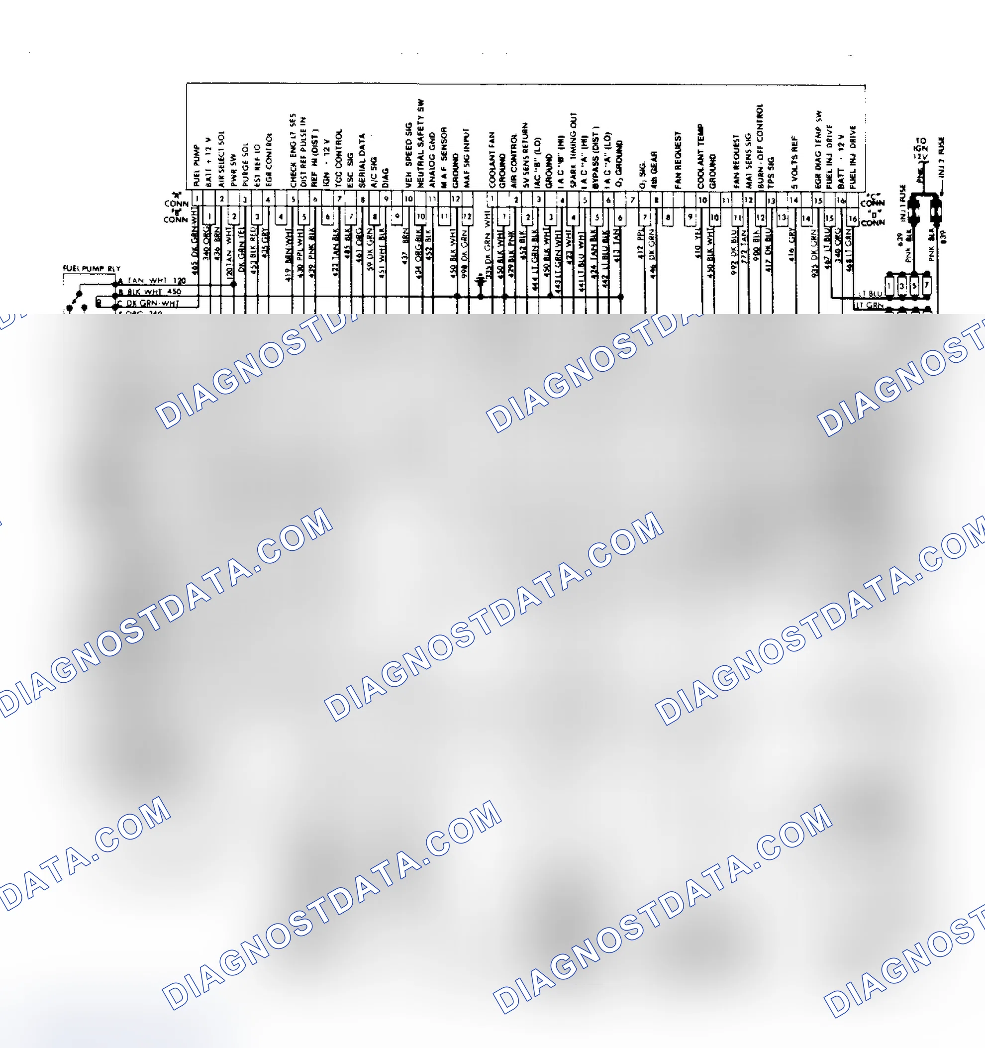 Scheme 68: Wiring Diagram for 5.0L Port Fuel Injection System