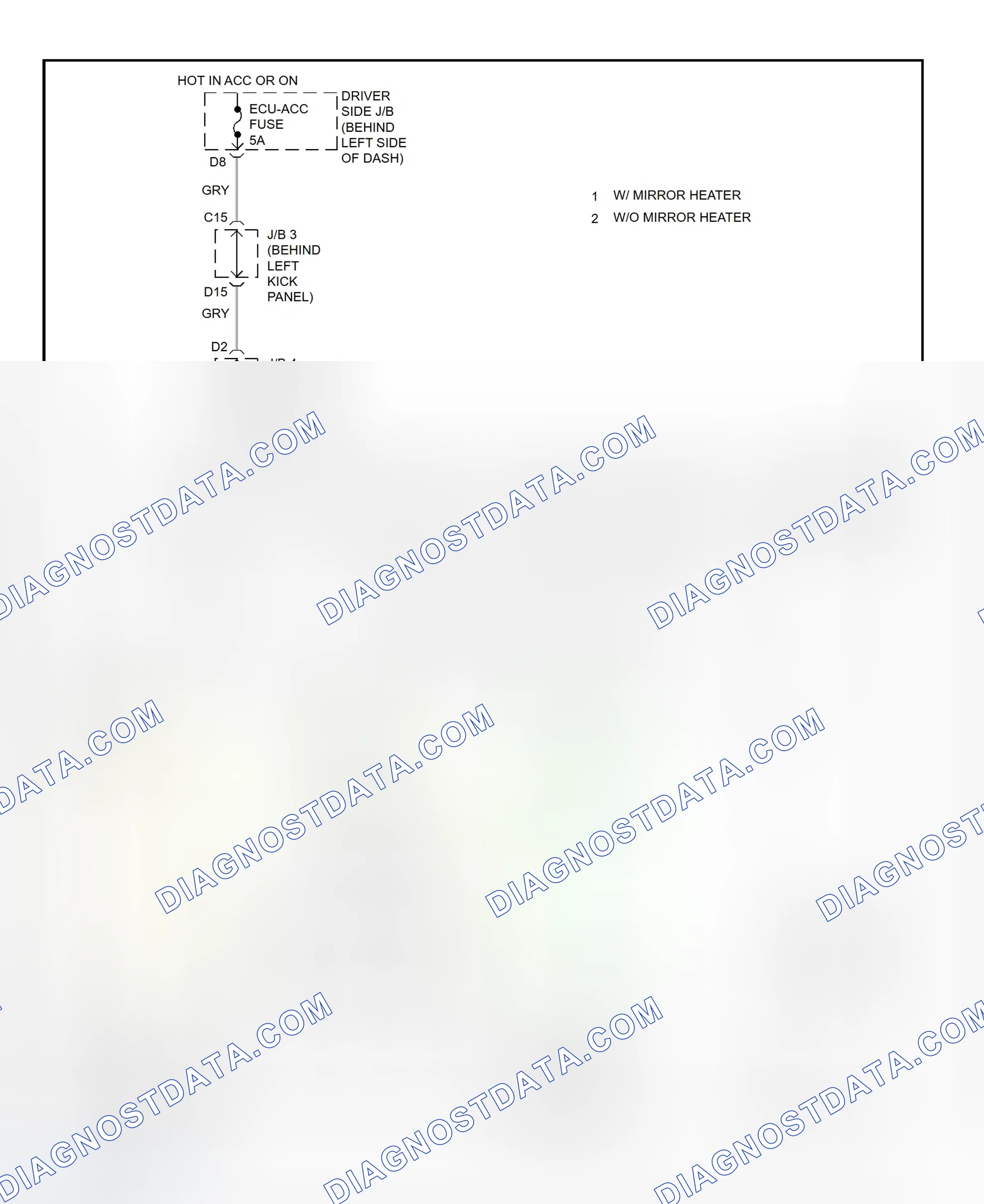 Scheme 27: Power Mirror System Wiring Diagram (Avalon)
