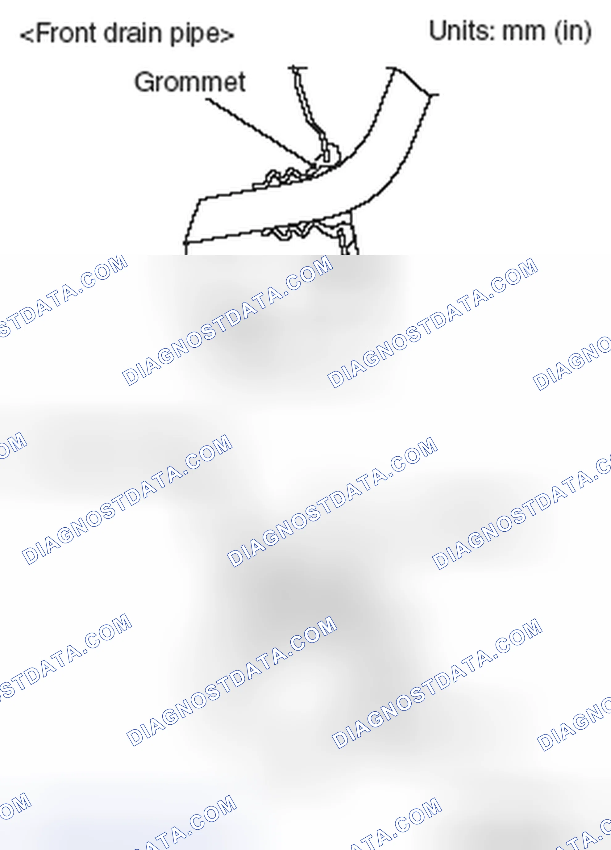 Scheme 113: >> A << FRONT DRAIN PIPE/REAR DRAIN PIPE INSTALLATION