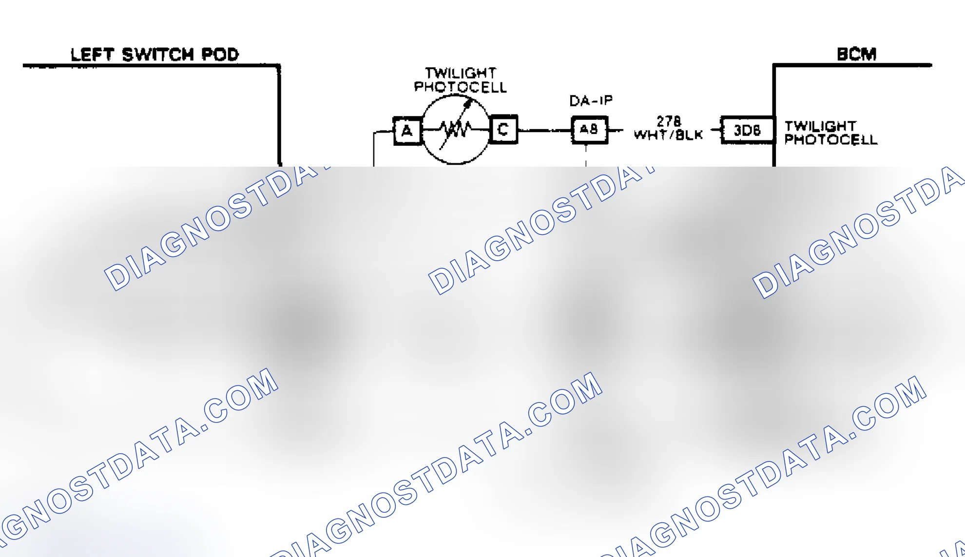 Scheme 125: Code B122, Wiring Diagram (Toronado) Panel Dimming Switch Pot Circuit