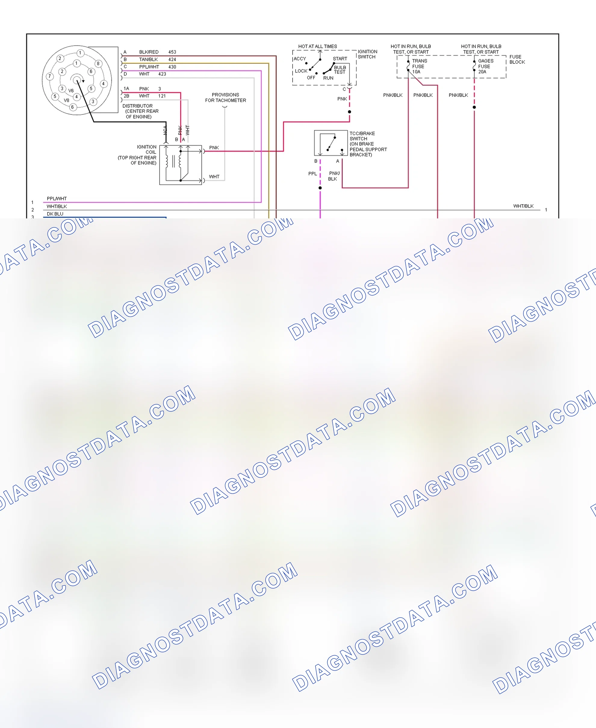 Scheme 389: Wiring Diagram ("P" Series - Cutaway - 7.4L - 2 Of 3)