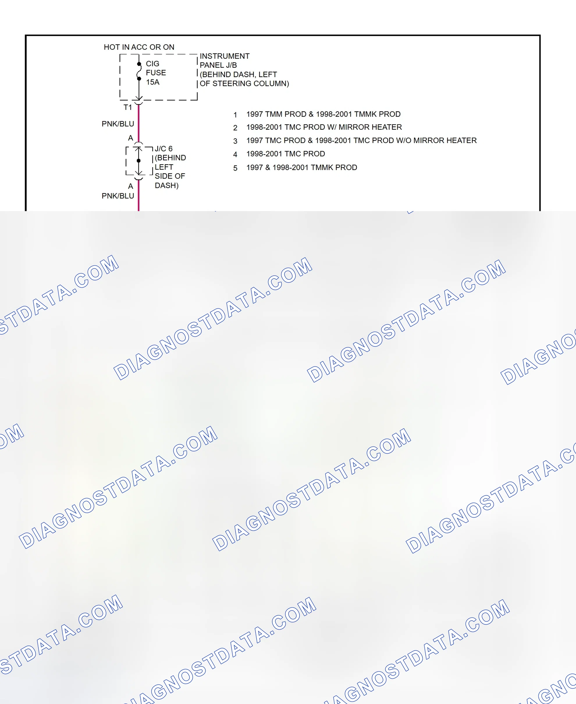 Scheme 29: Power Mirror System Wiring Diagram (Camry 2.2L & 3.0L)